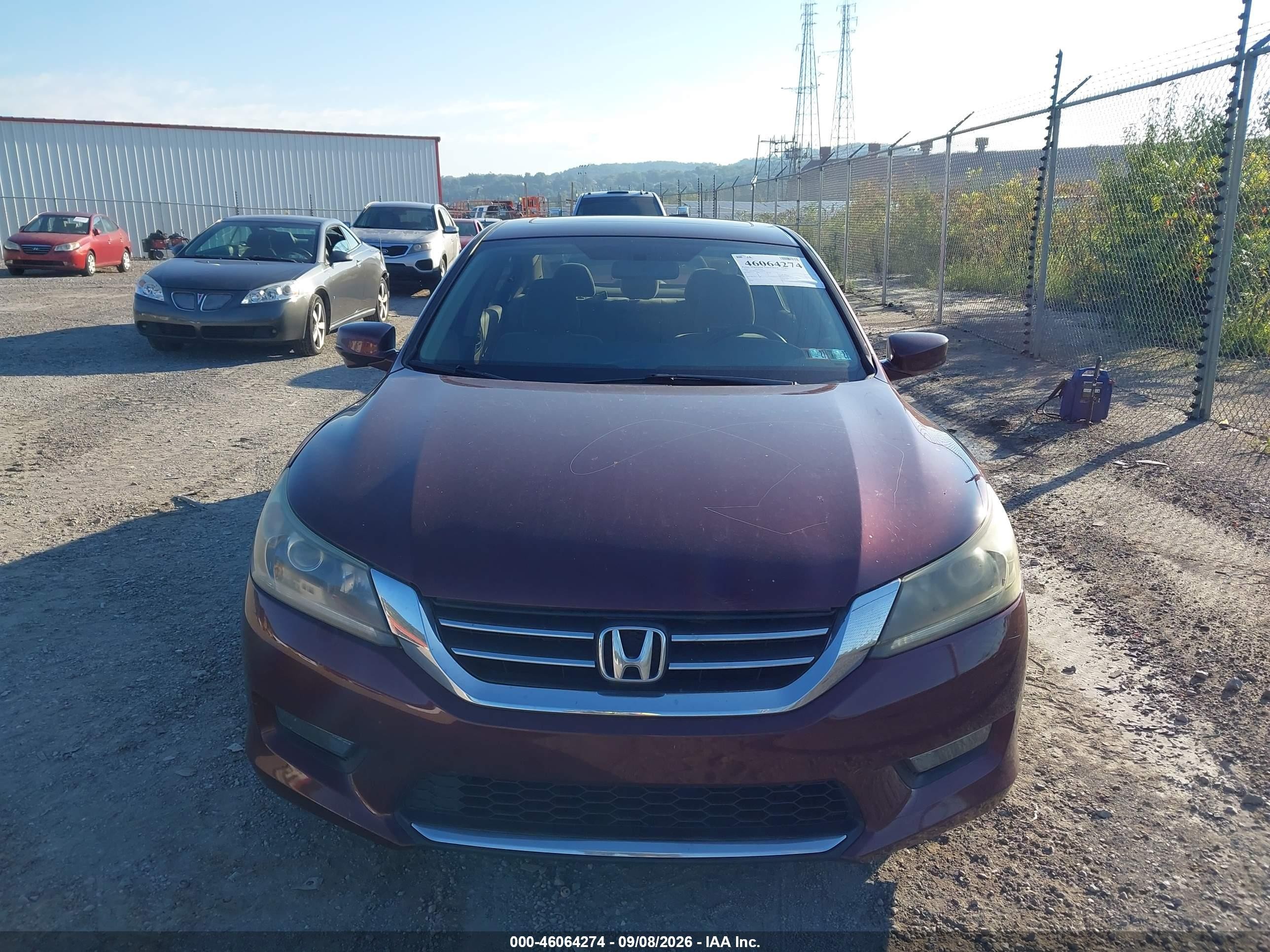 2015 Honda Accord Ex Burgundy vin: 1HGCR2F73FA138994