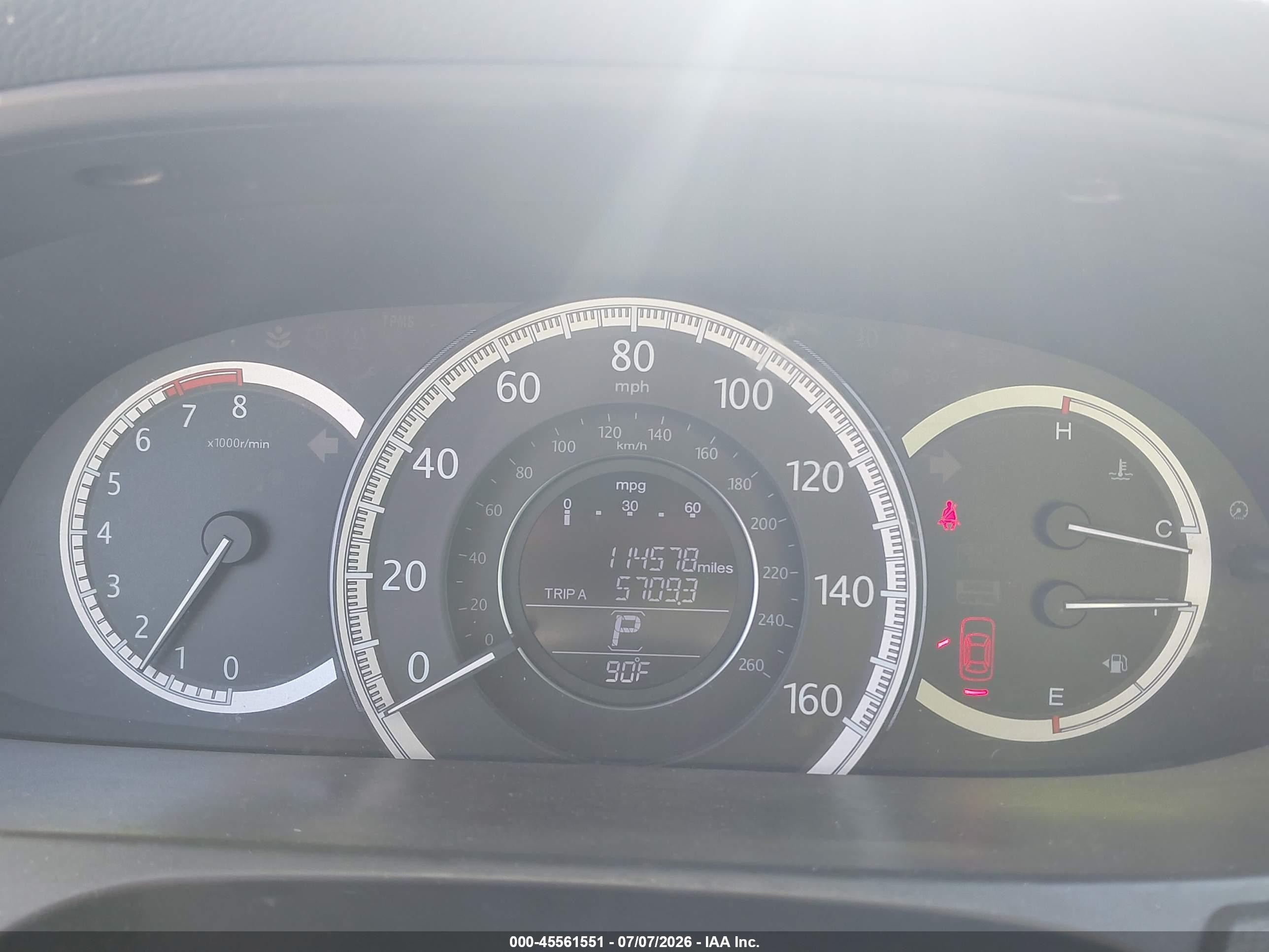 2015 Honda Accord Ex Серебряный vin: 1HGCR2F73FA154001
