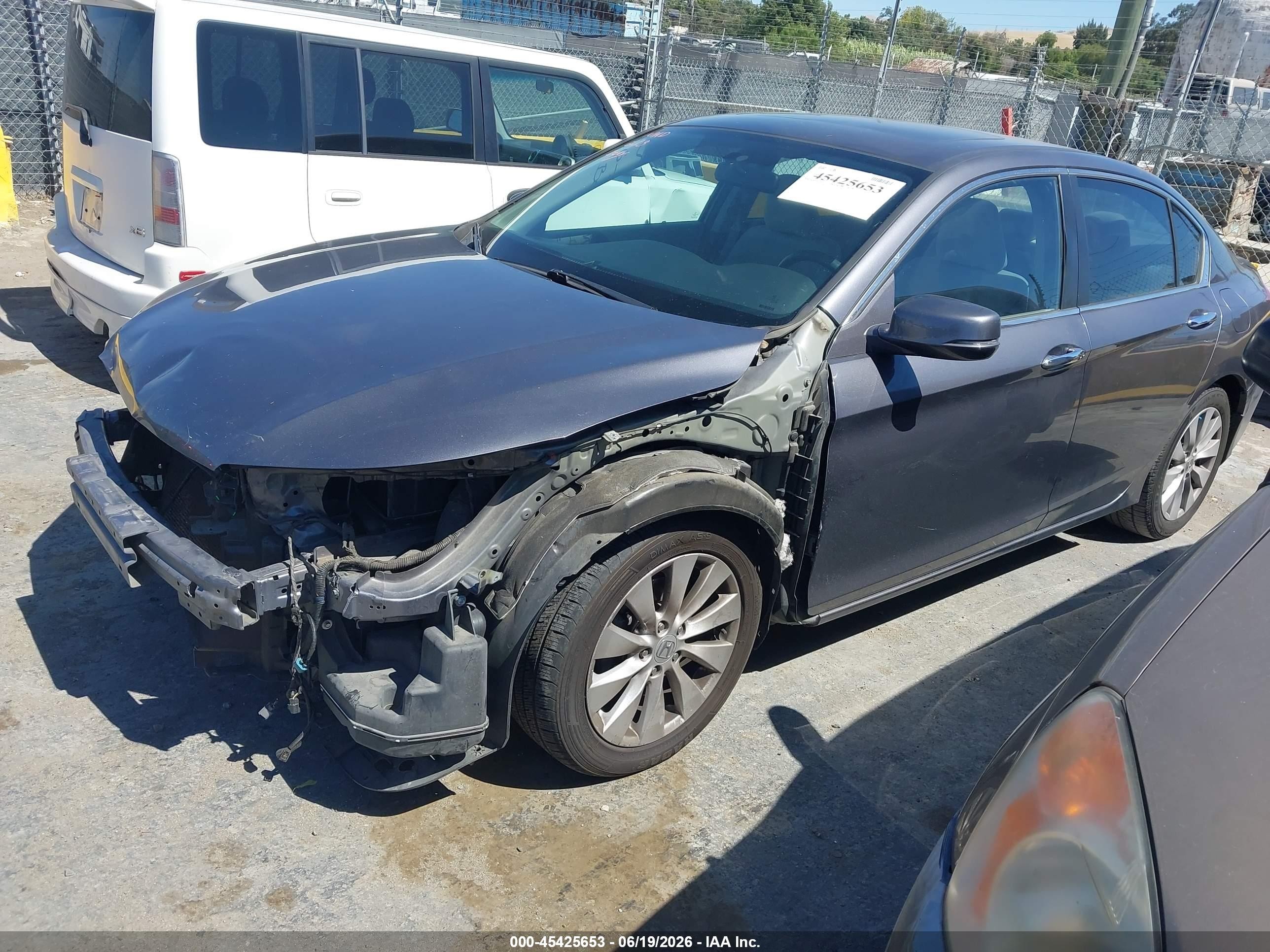 2015 Honda Accord Ex Gray vin: 1HGCR2F73FA166620