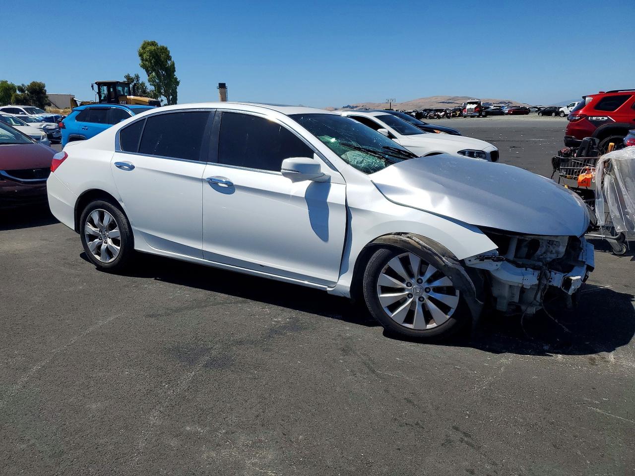 2015 Honda Accord Ex White vin: 1HGCR2F73FA246029