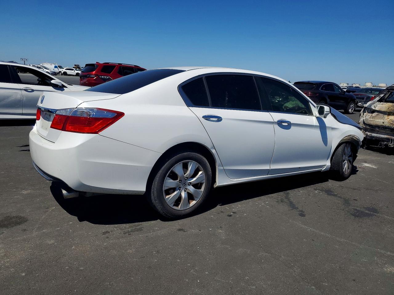 2015 Honda Accord Ex White vin: 1HGCR2F73FA246029
