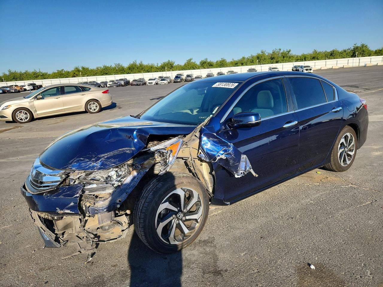 2016 Honda Accord Ex Blue vin: 1HGCR2F73GA184200
