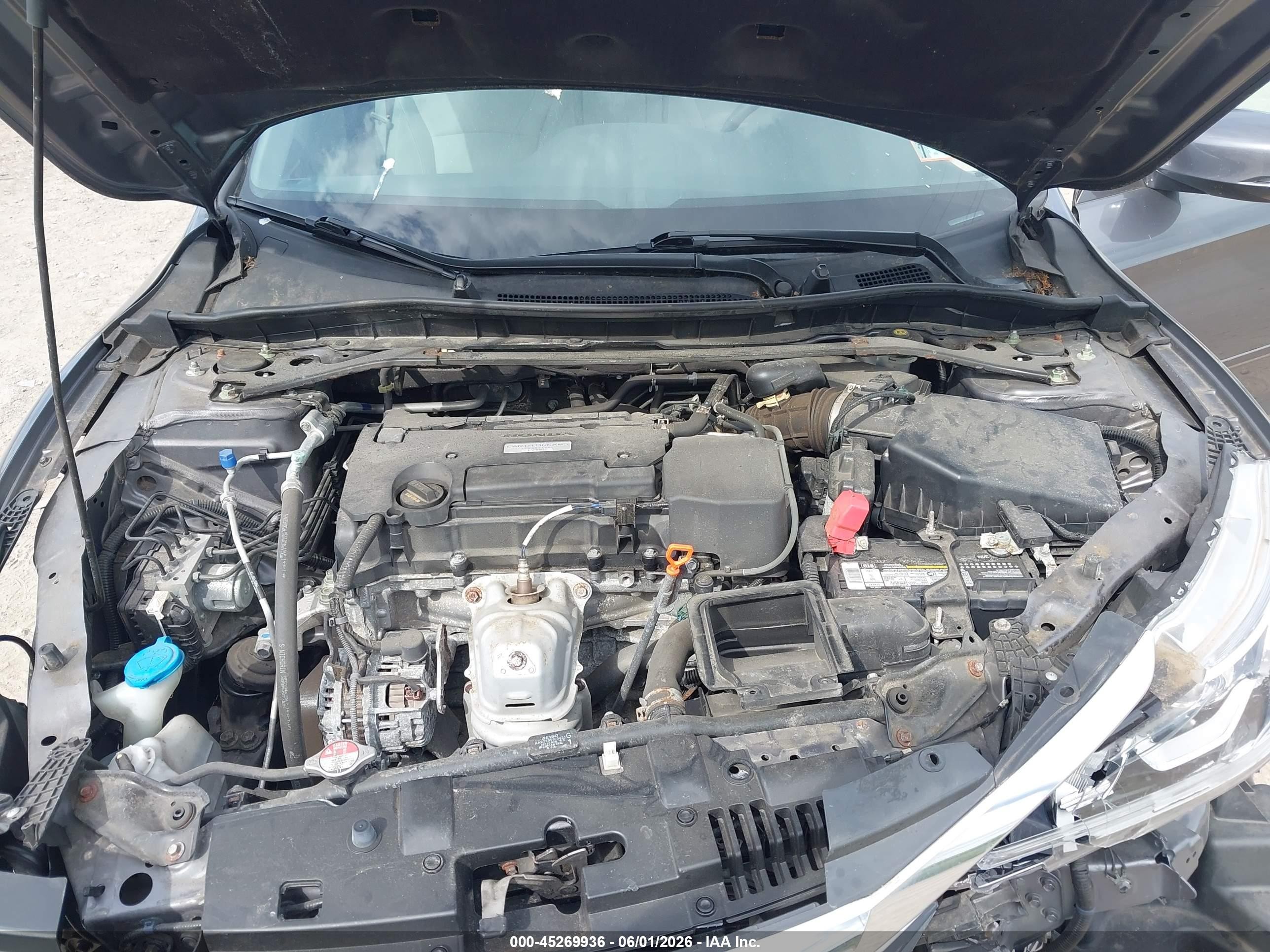 2016 Honda Accord Ex Gray vin: 1HGCR2F73GA192197