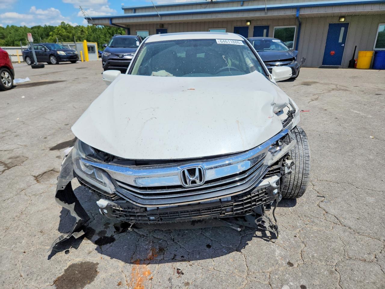 2017 Honda Accord Ex White vin: 1HGCR2F73HA110678