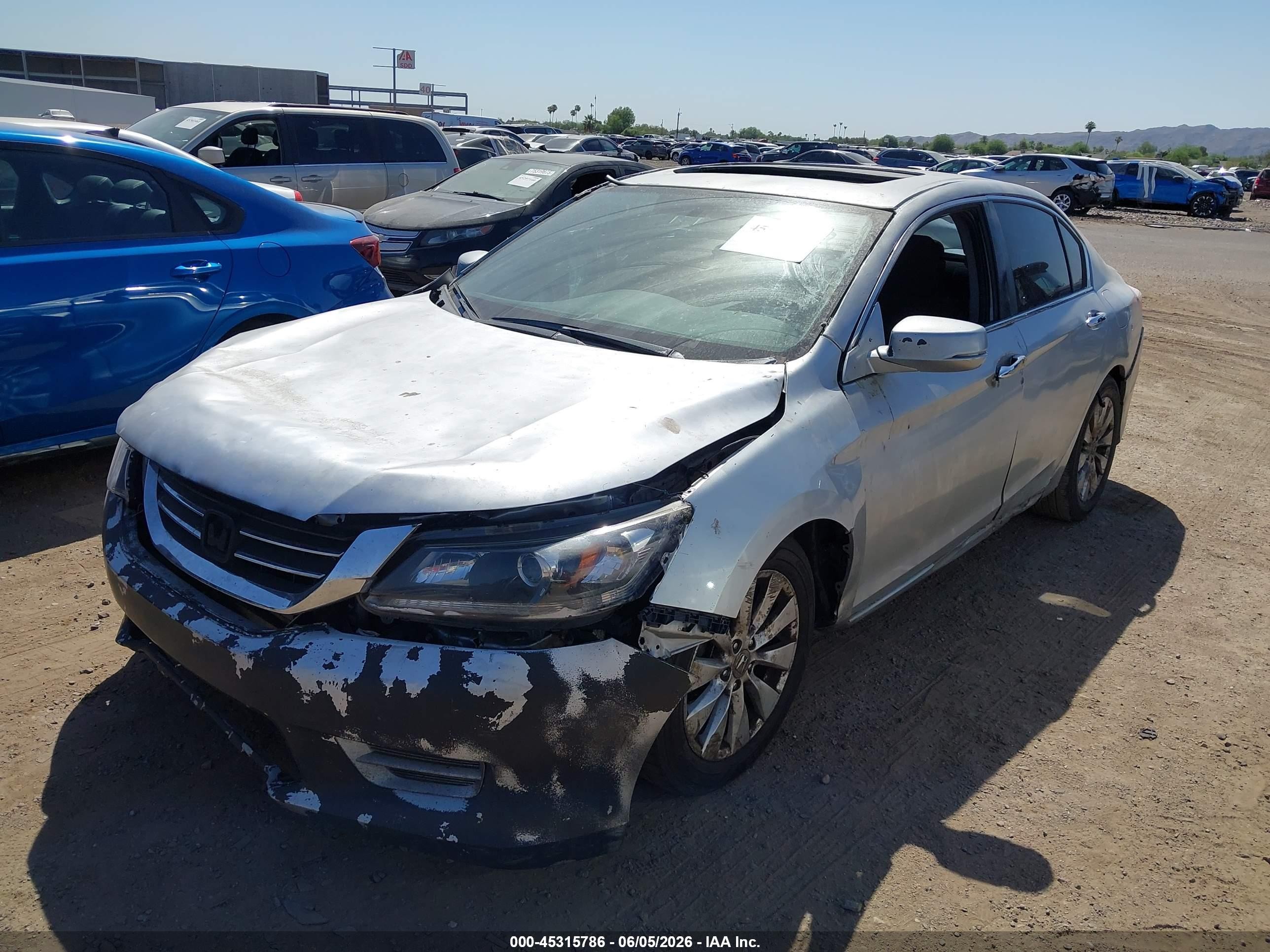 2013 Honda Accord Ex Gray vin: 1HGCR2F74DA011488