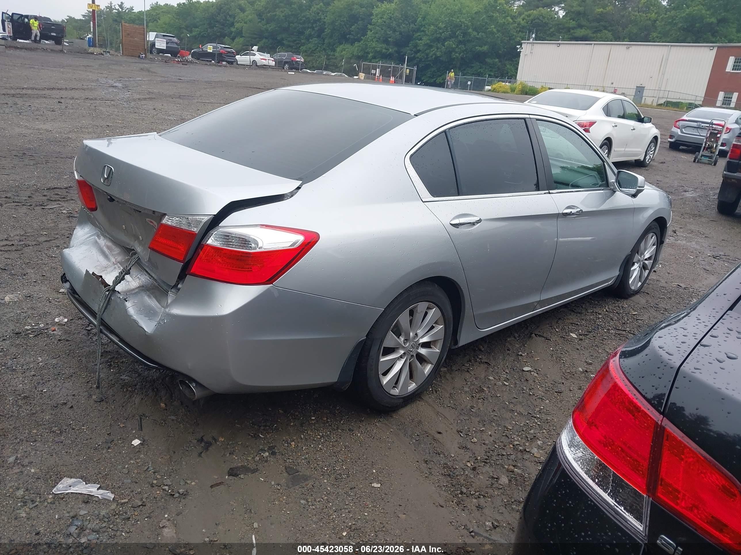 2013 Honda Accord Ex Silver vin: 1HGCR2F74DA013757