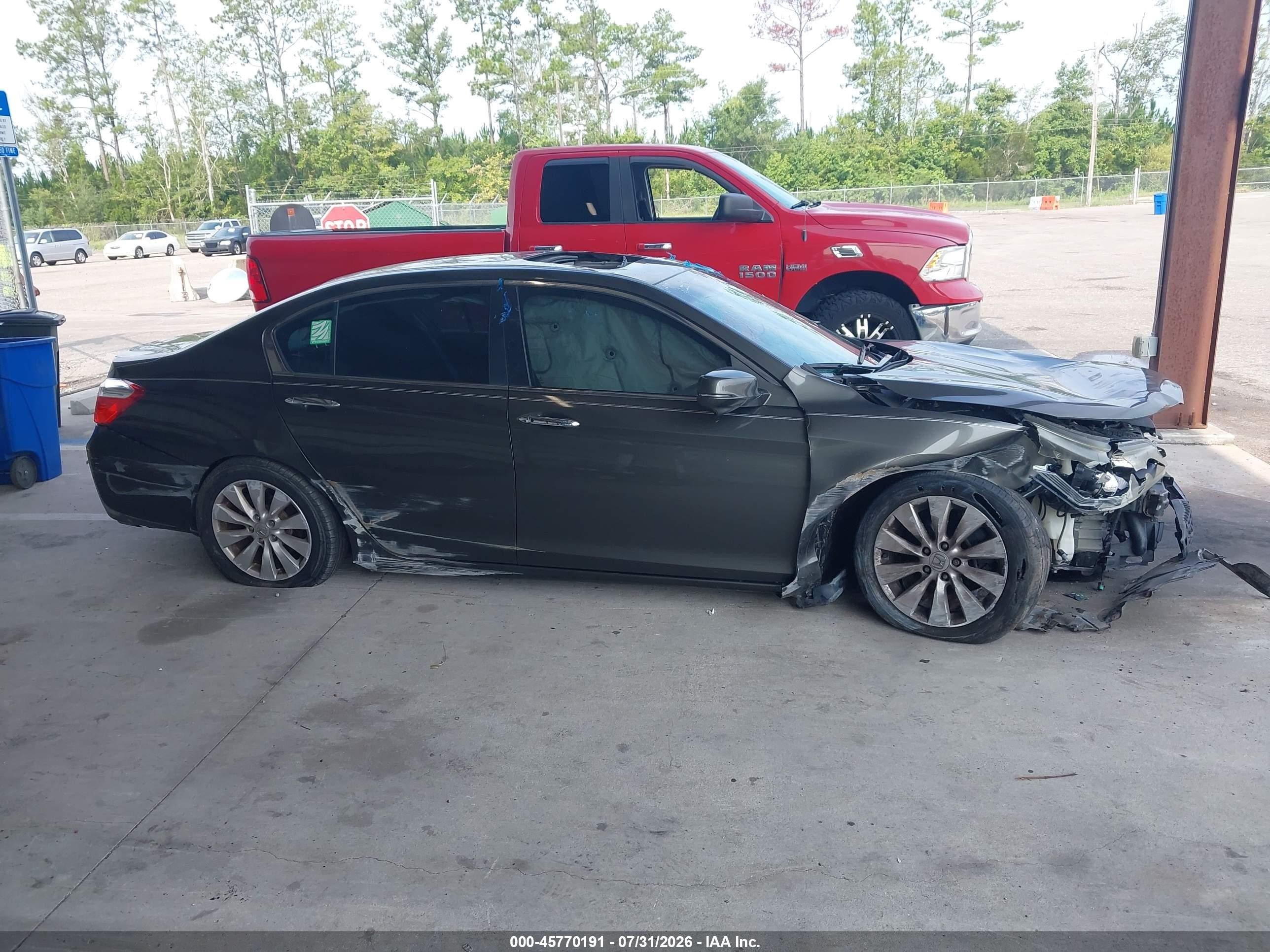 2013 Honda Accord Ex Gray vin: 1HGCR2F74DA039937