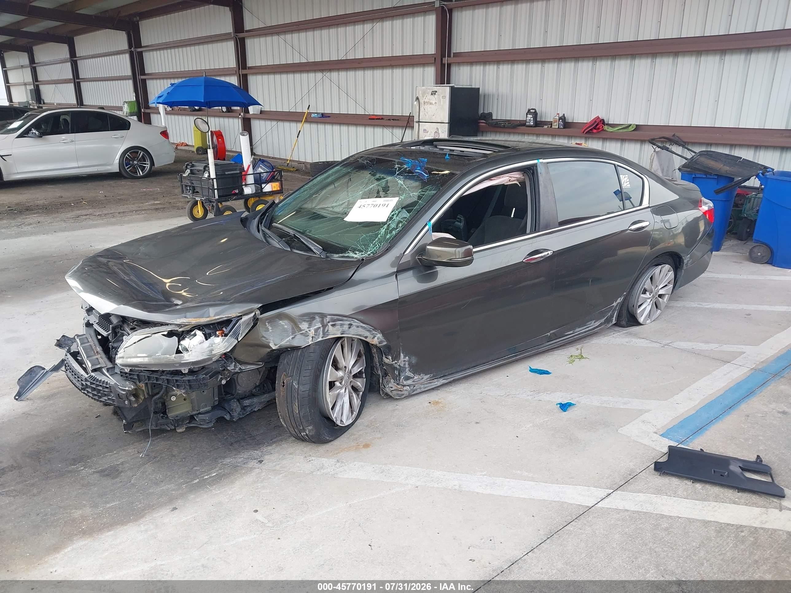 2013 Honda Accord Ex Gray vin: 1HGCR2F74DA039937