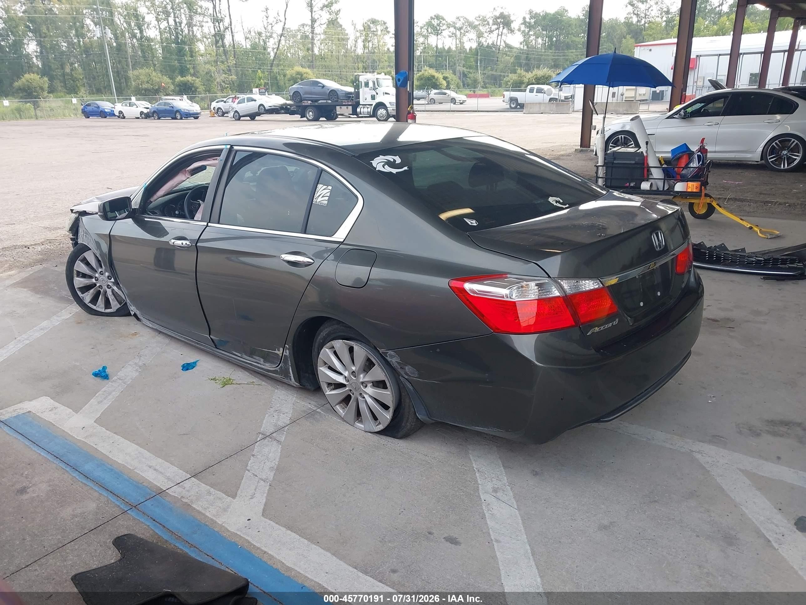 2013 Honda Accord Ex Gray vin: 1HGCR2F74DA039937