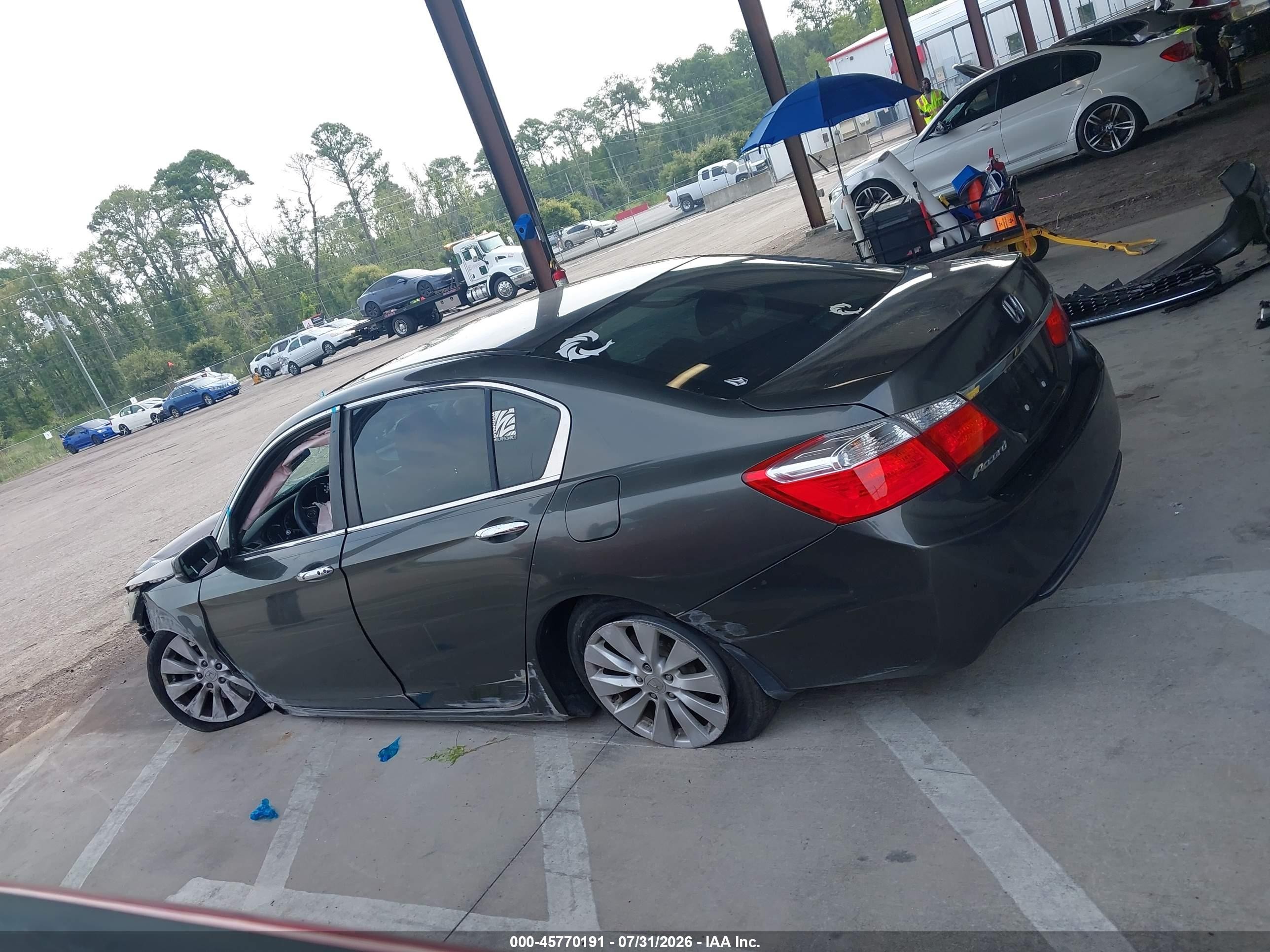 2013 Honda Accord Ex Gray vin: 1HGCR2F74DA039937