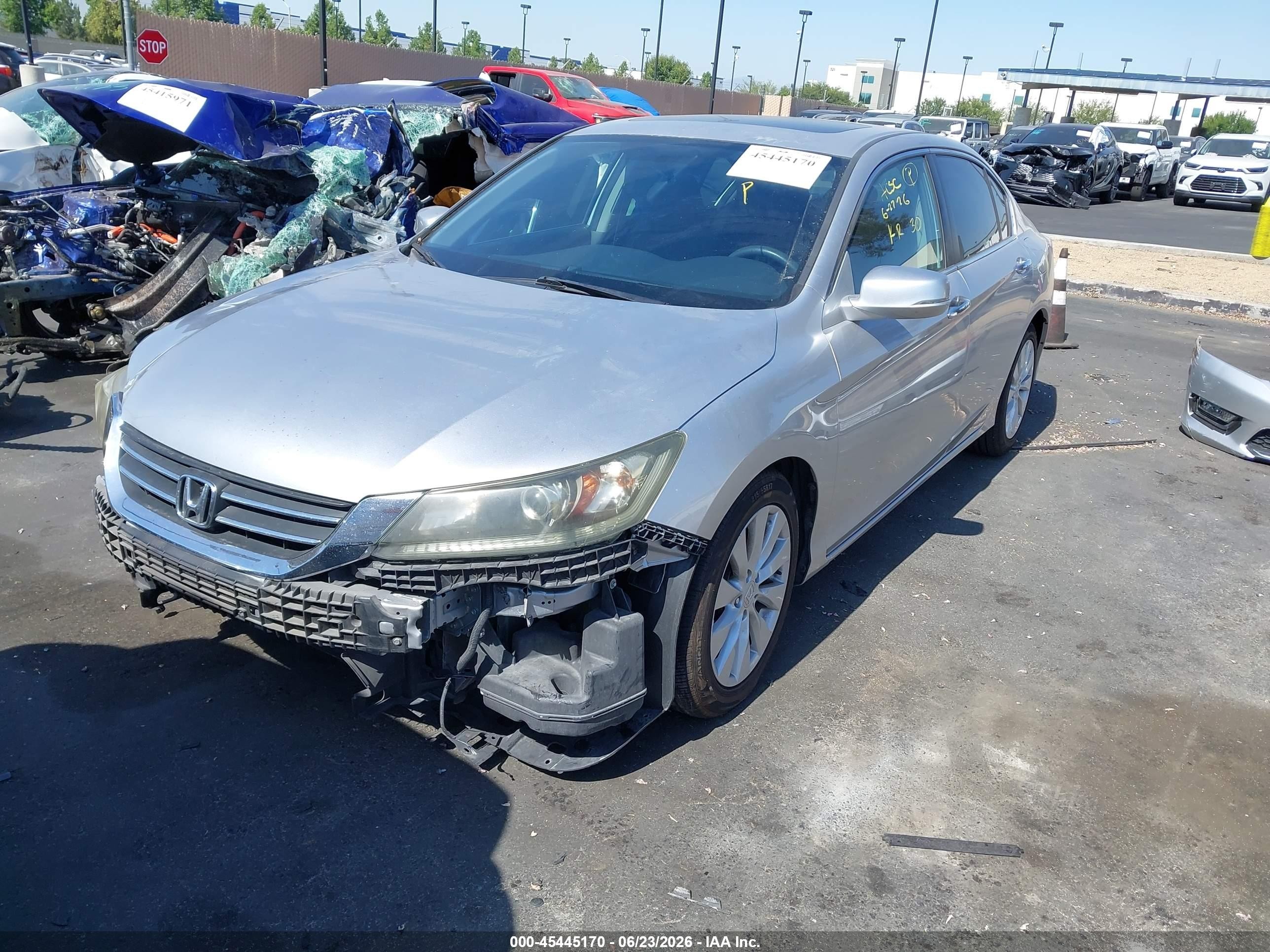 2013 Honda Accord Ex Silver vin: 1HGCR2F74DA107721