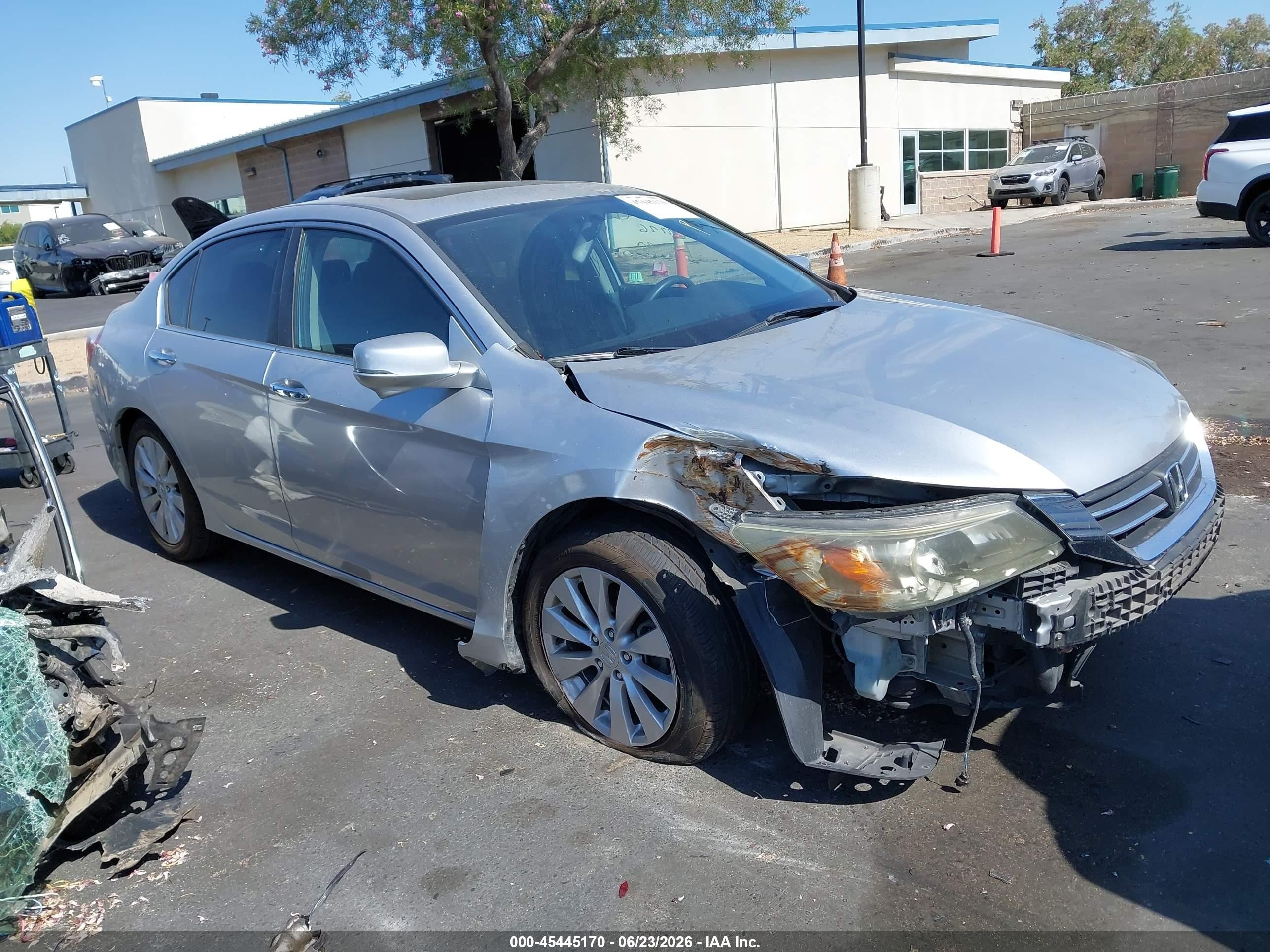 2013 Honda Accord Ex Silver vin: 1HGCR2F74DA107721