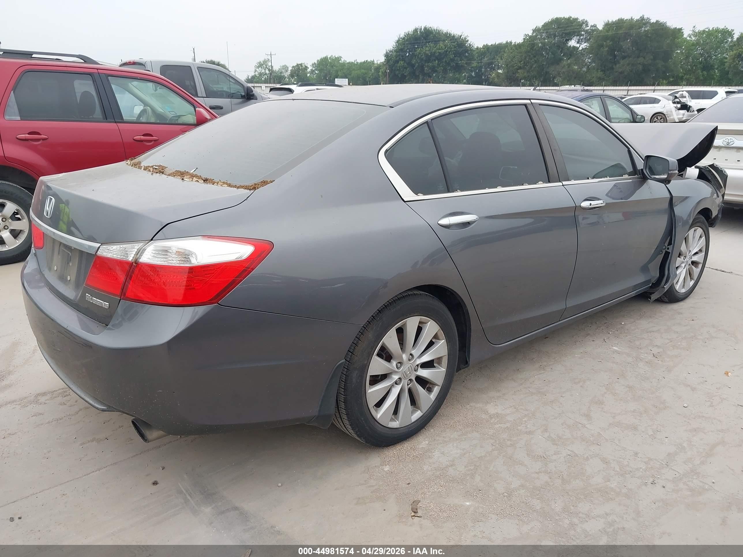 2013 Honda Accord Ex Gray vin: 1HGCR2F74DA144218
