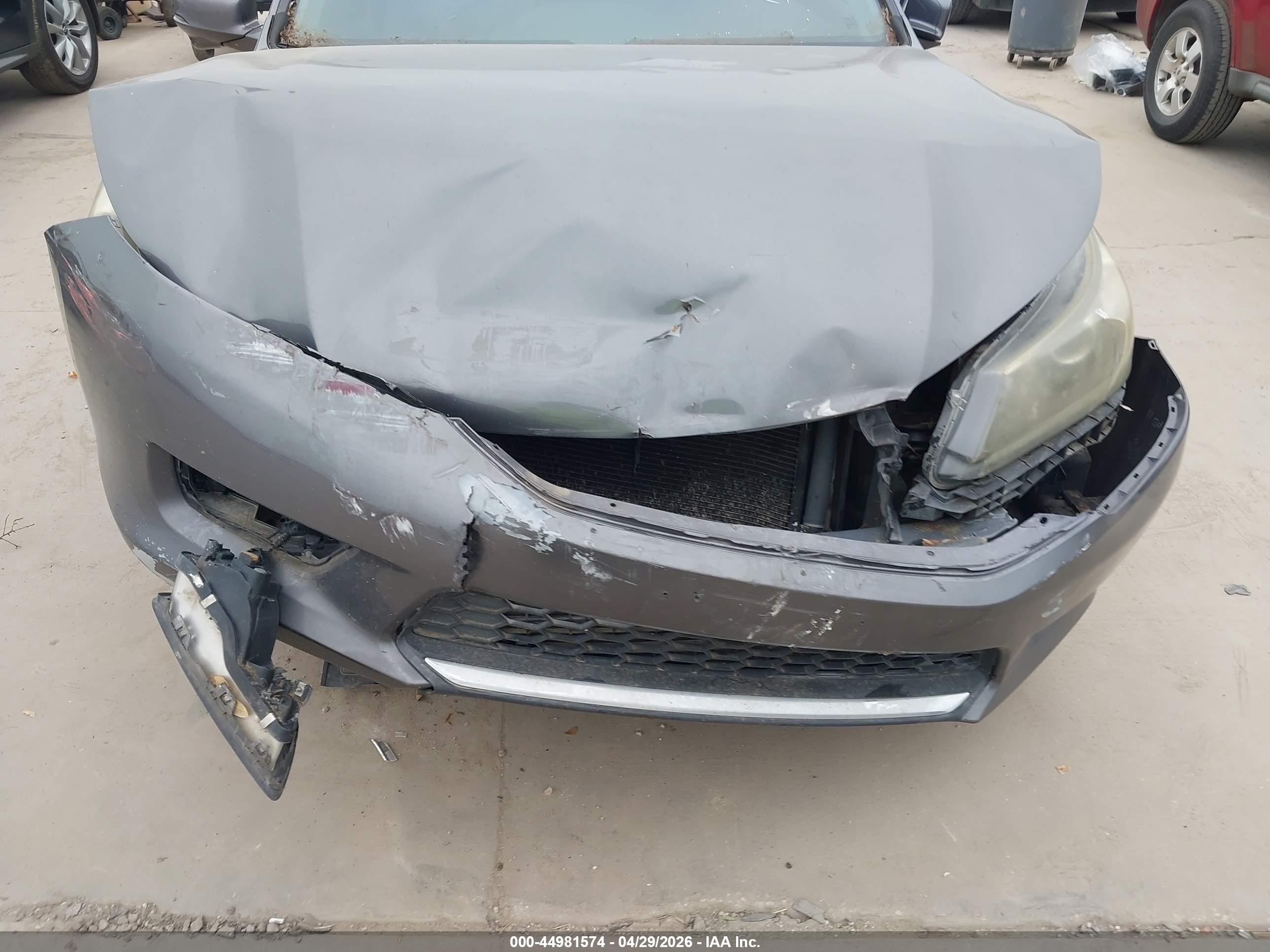 2013 Honda Accord Ex Gray vin: 1HGCR2F74DA144218
