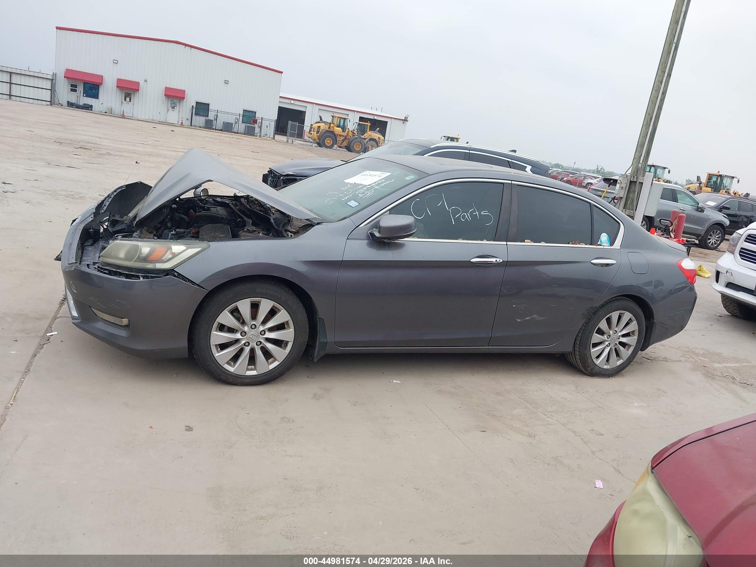 2013 Honda Accord Ex Gray vin: 1HGCR2F74DA144218