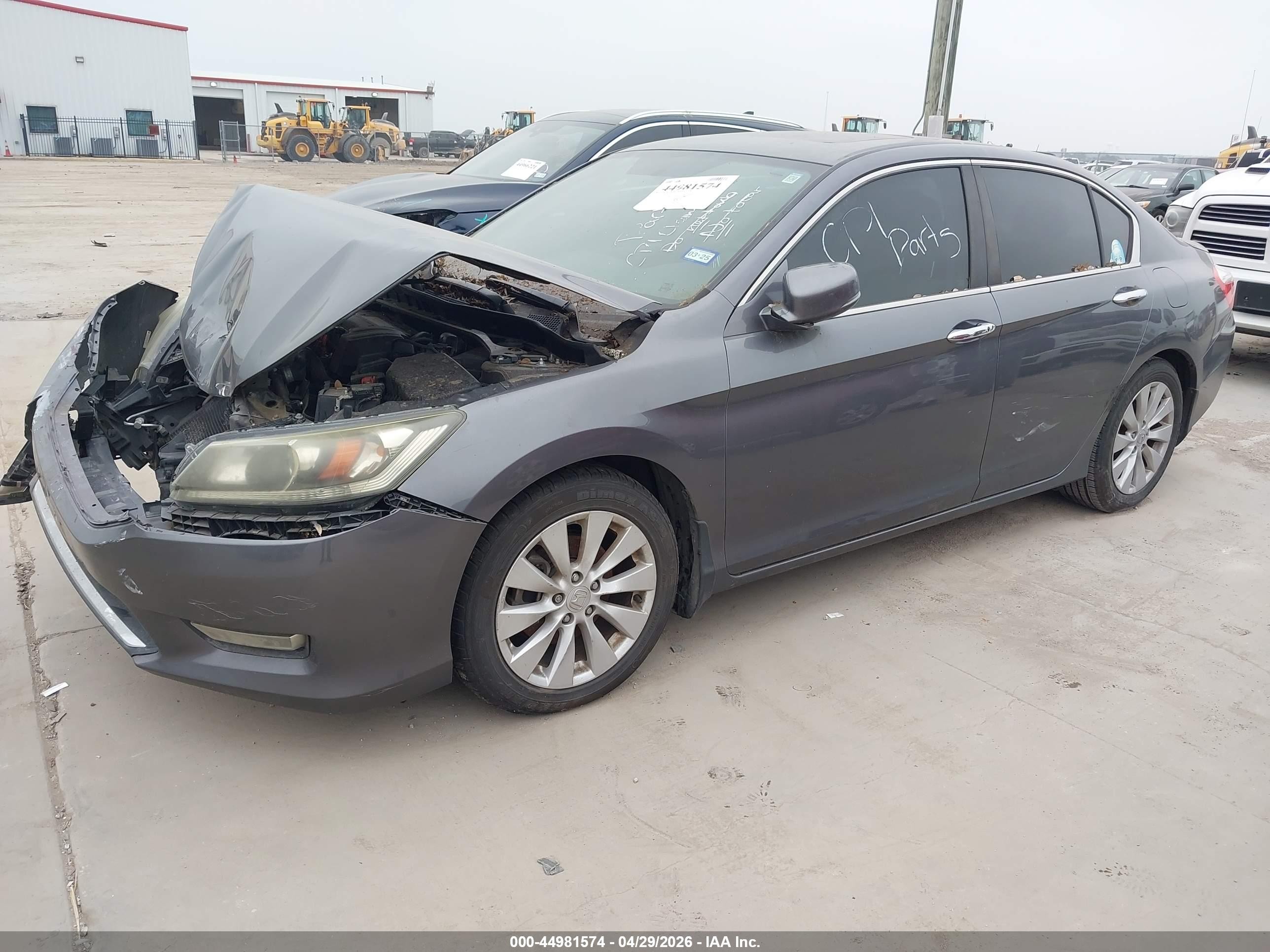 2013 Honda Accord Ex Gray vin: 1HGCR2F74DA144218