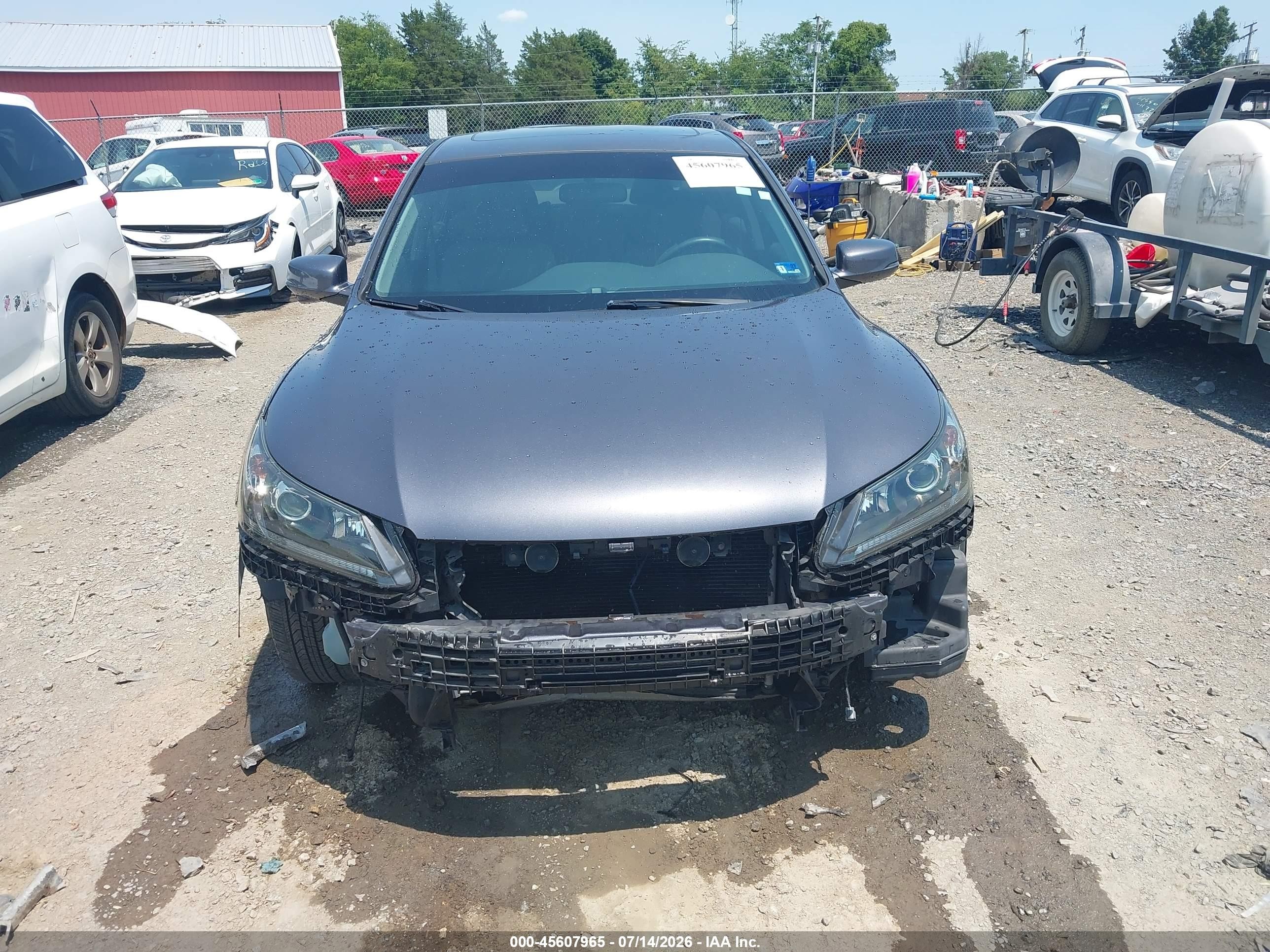 2013 Honda Accord Ex Gray vin: 1HGCR2F74DA218222