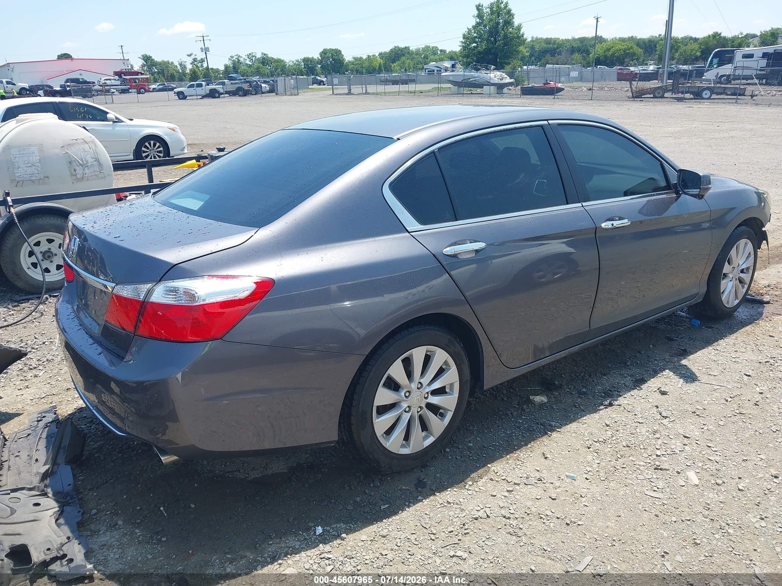2013 Honda Accord Ex Gray vin: 1HGCR2F74DA218222