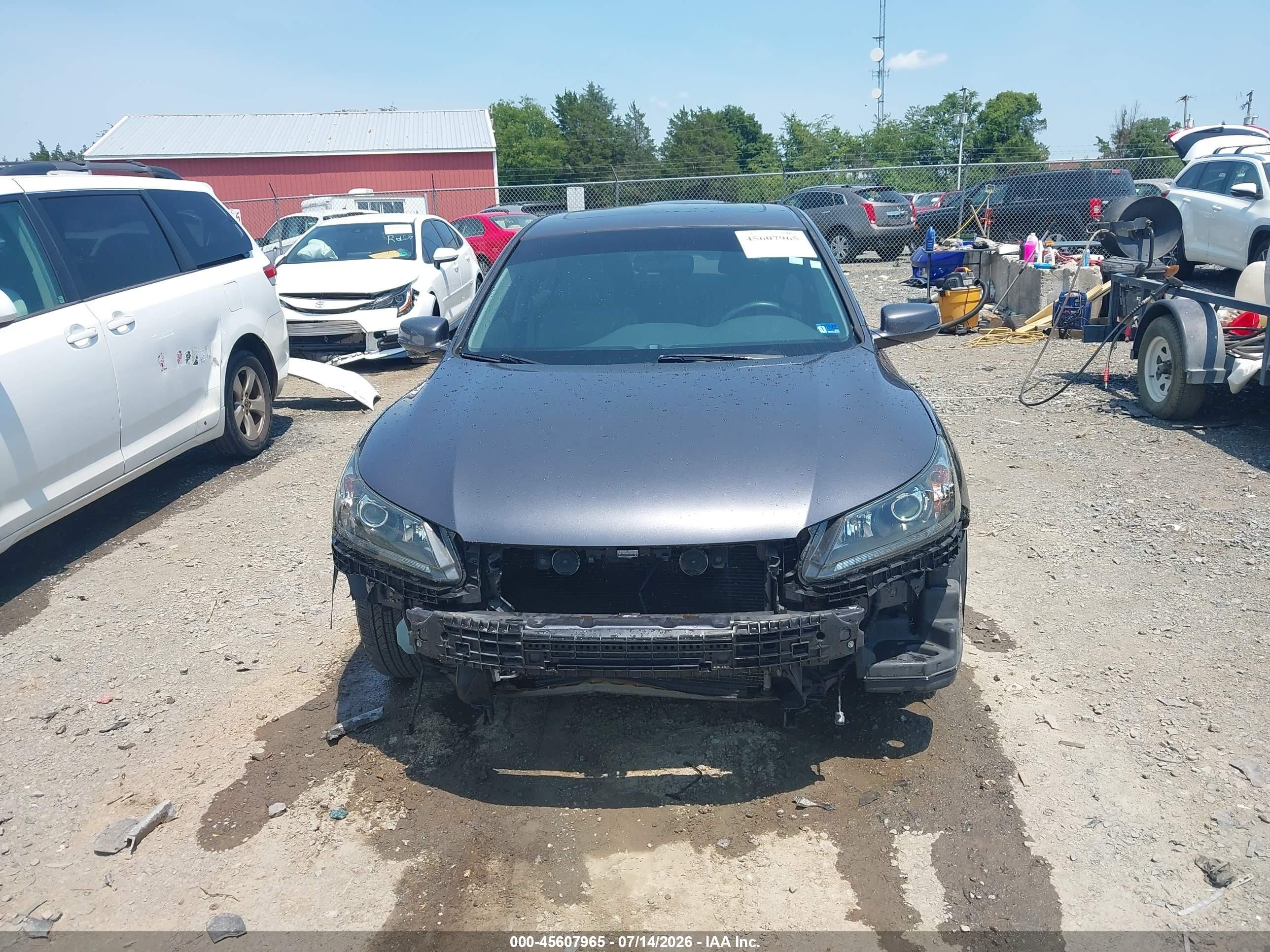 2013 Honda Accord Ex Gray vin: 1HGCR2F74DA218222