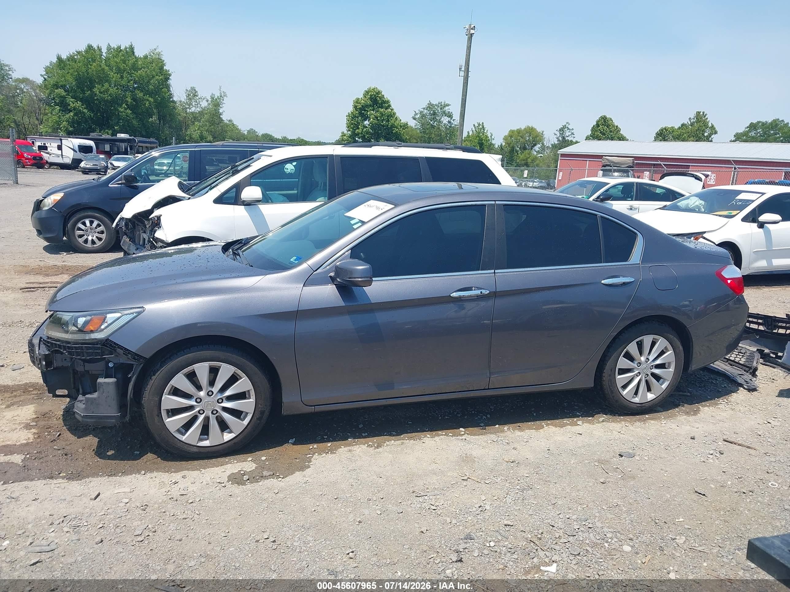2013 Honda Accord Ex Gray vin: 1HGCR2F74DA218222