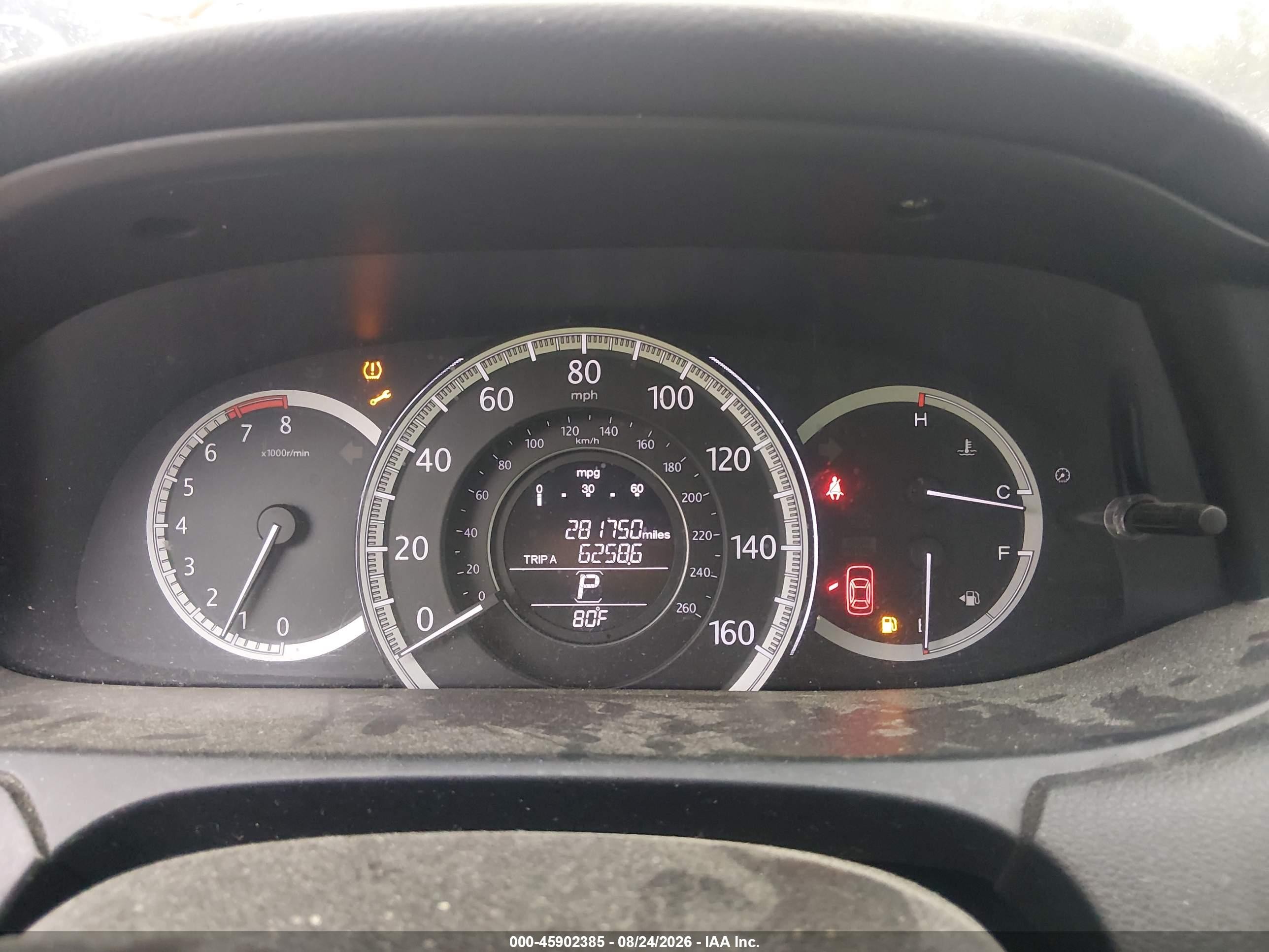 2015 Honda Accord Ex Burgundy vin: 1HGCR2F74FA002177