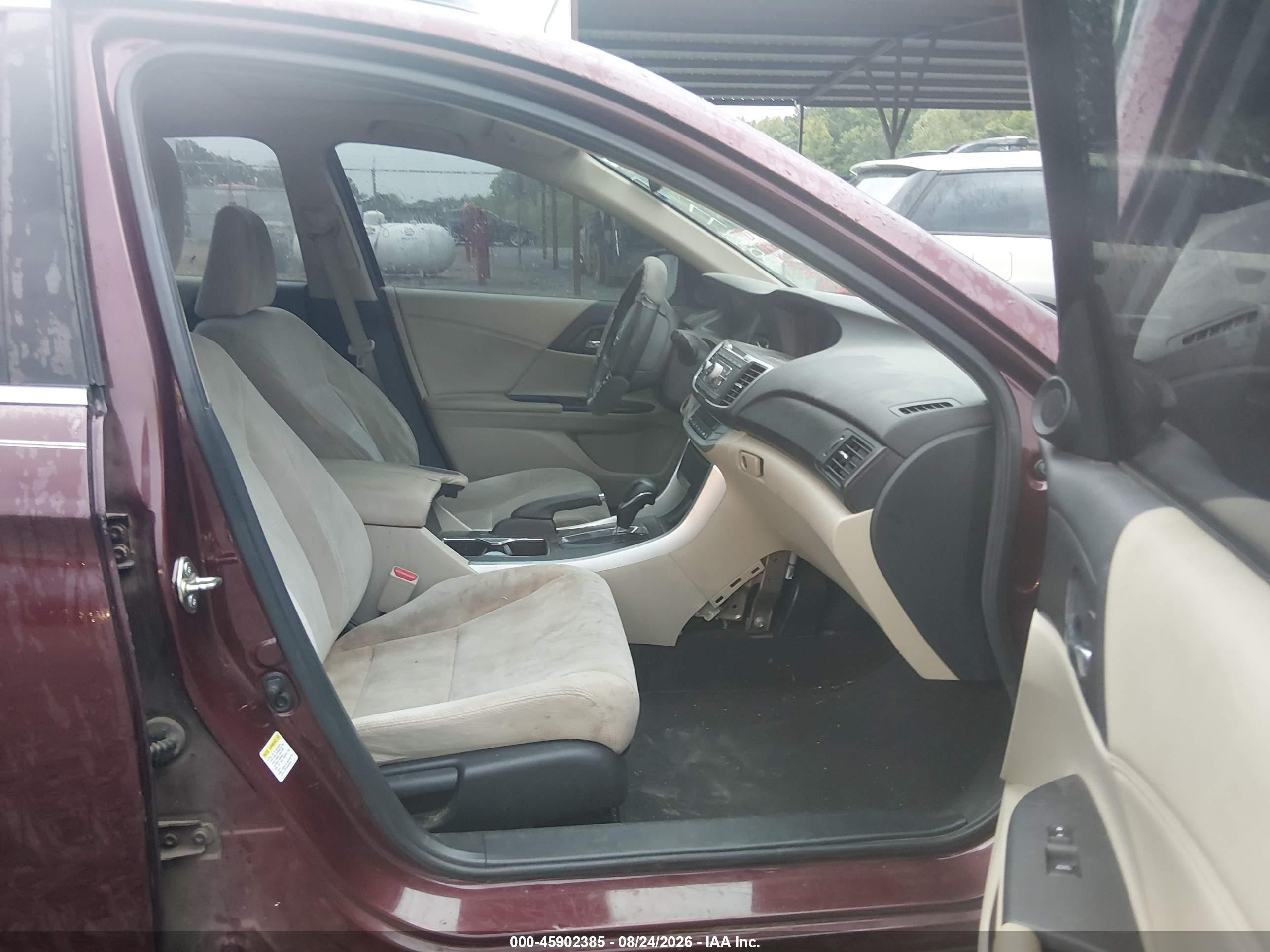 2015 Honda Accord Ex Burgundy vin: 1HGCR2F74FA002177