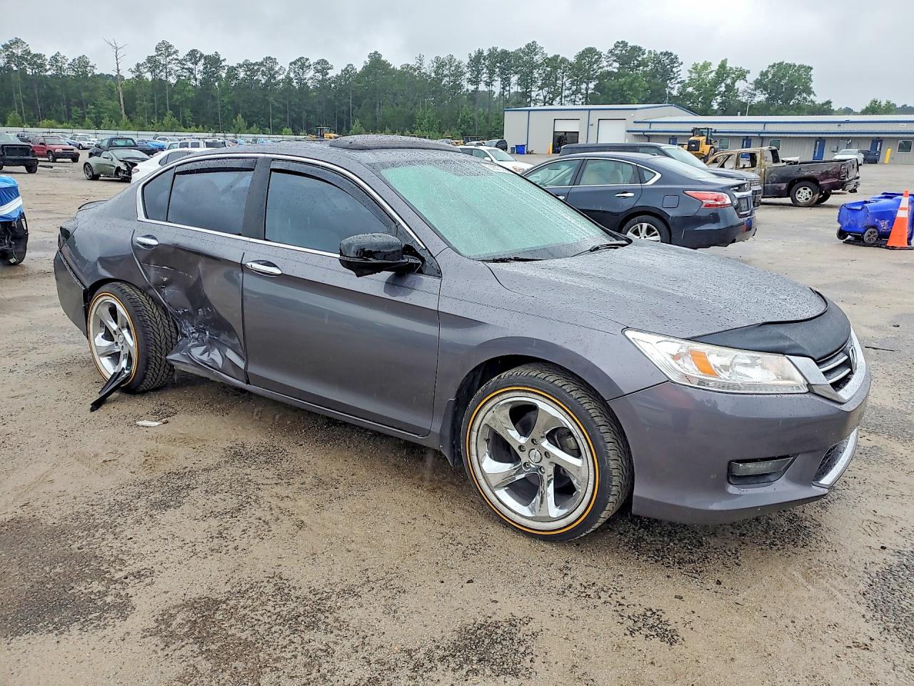 2015 Honda Accord Ex Gray vin: 1HGCR2F74FA041240