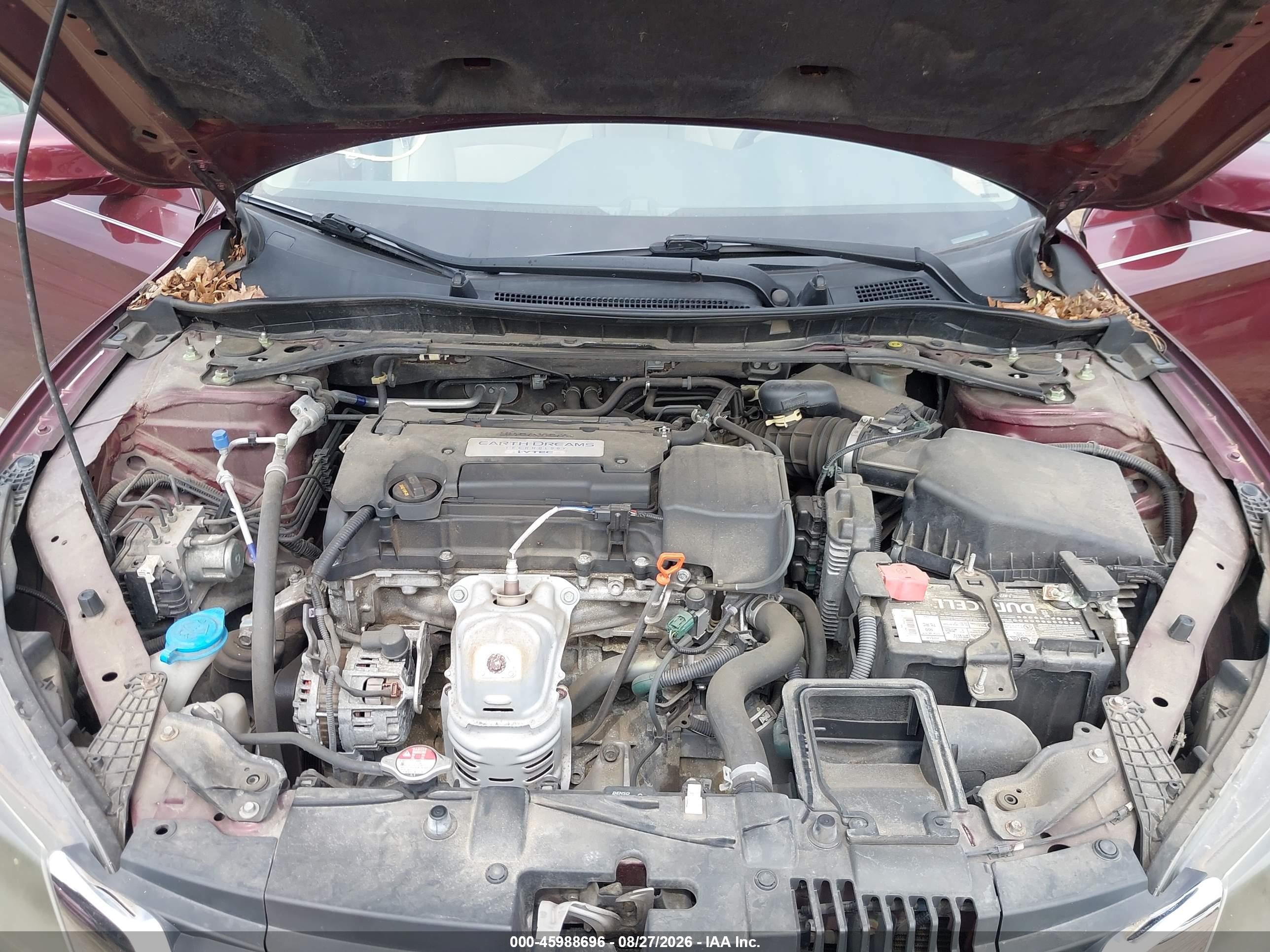 2015 Honda Accord Ex Бордовый vin: 1HGCR2F74FA049712