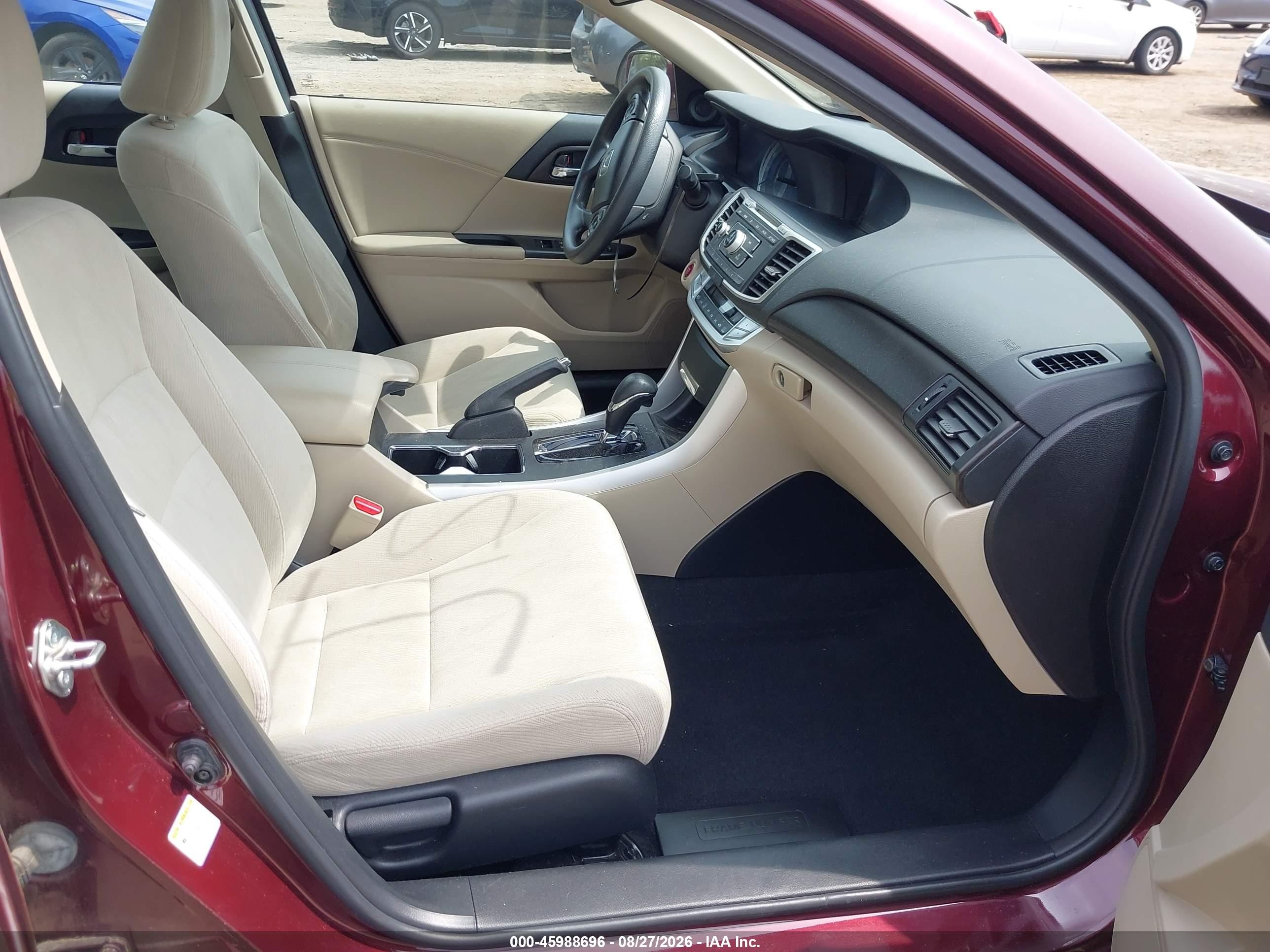 2015 Honda Accord Ex Бордовый vin: 1HGCR2F74FA049712