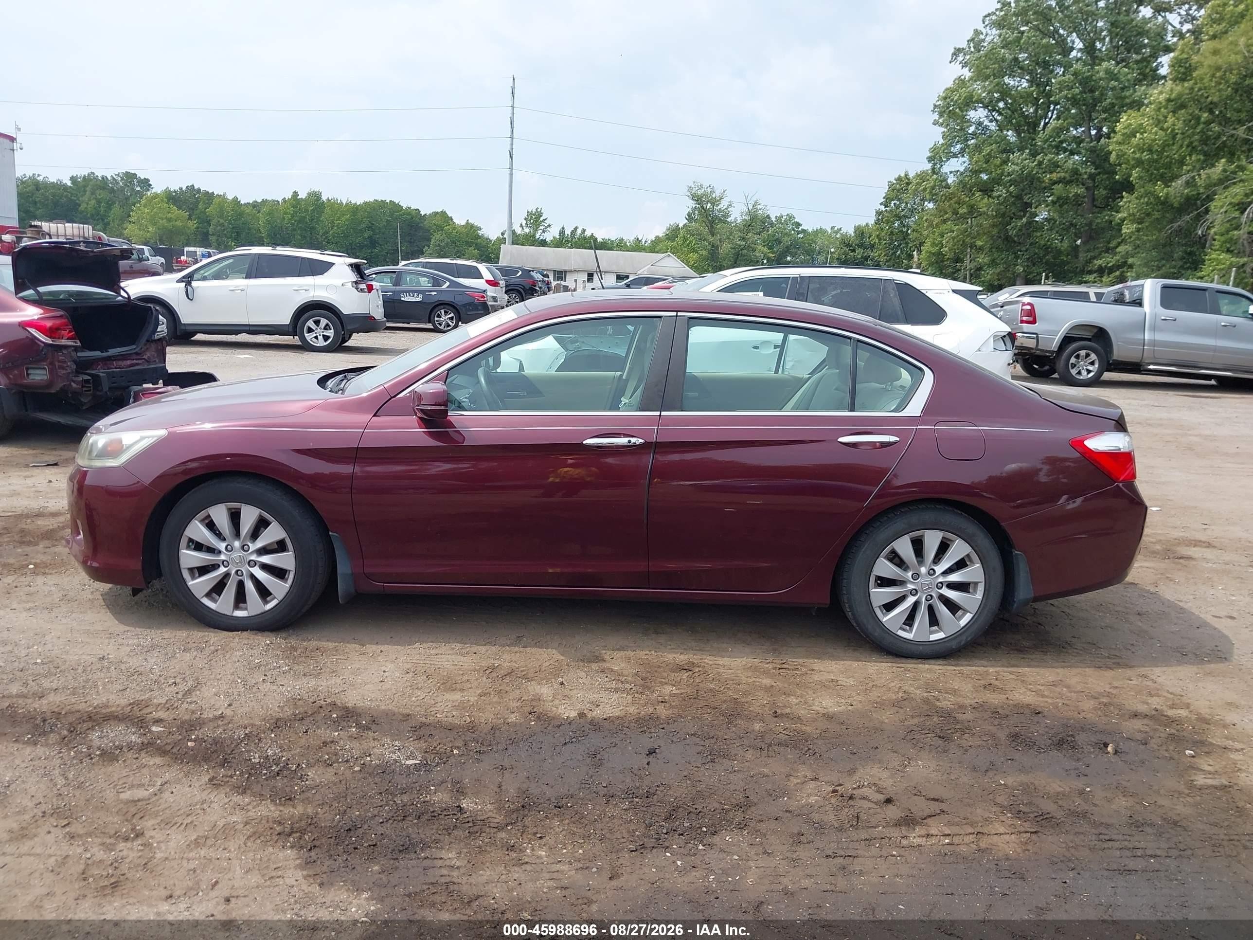 2015 Honda Accord Ex Бордовый vin: 1HGCR2F74FA049712