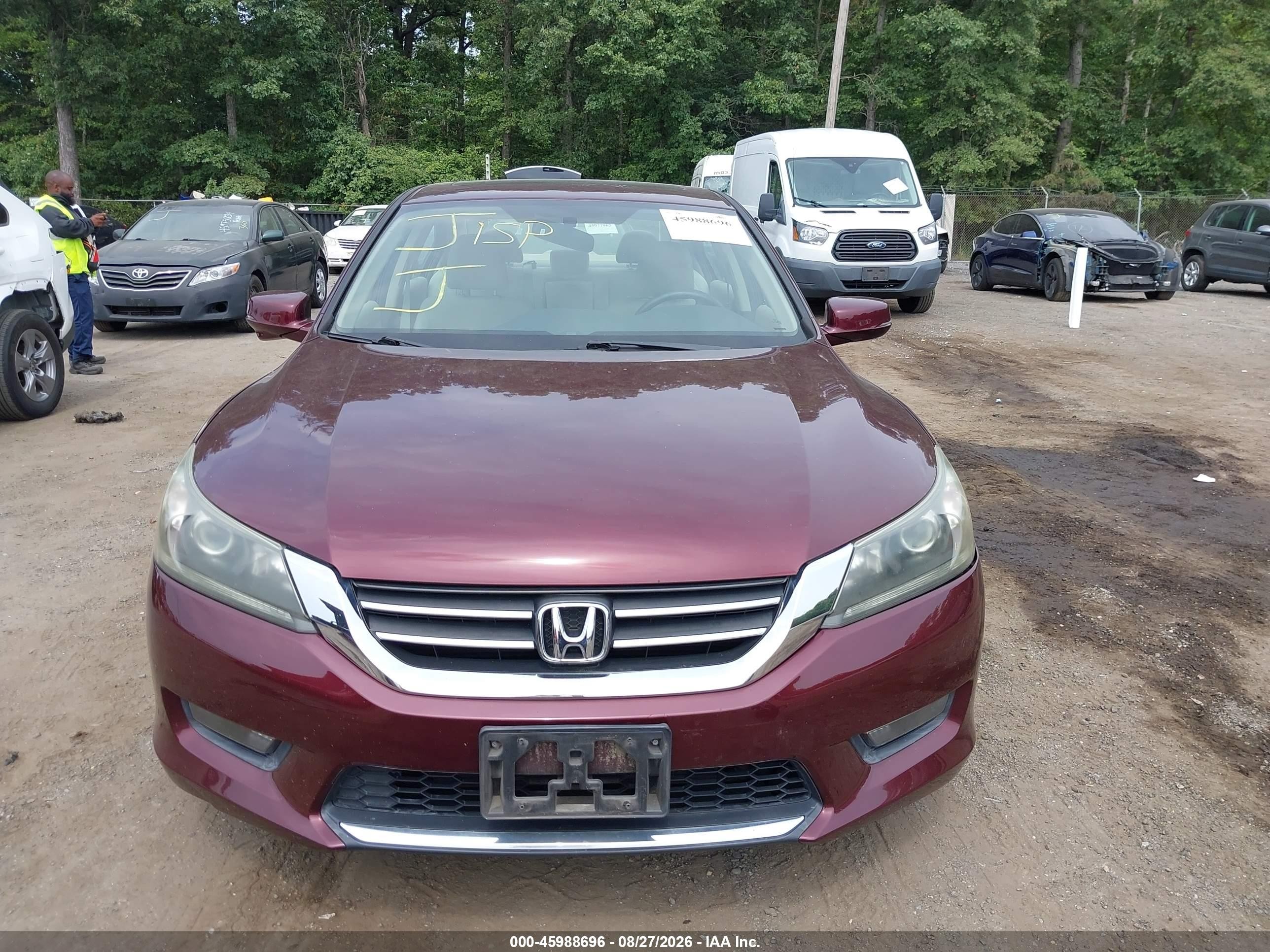 2015 Honda Accord Ex Бордовый vin: 1HGCR2F74FA049712