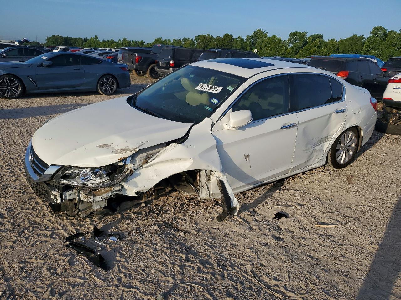 2015 Honda Accord Ex White vin: 1HGCR2F74FA058135