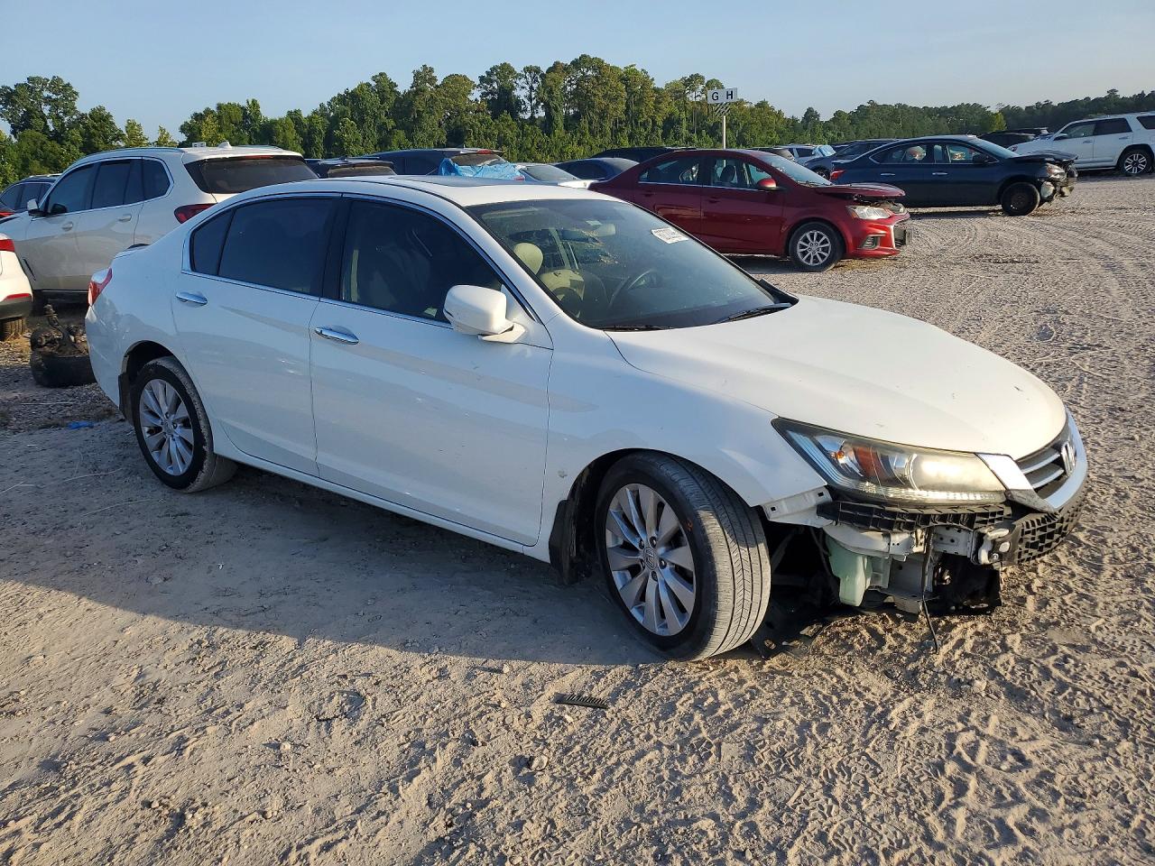 2015 Honda Accord Ex White vin: 1HGCR2F74FA058135