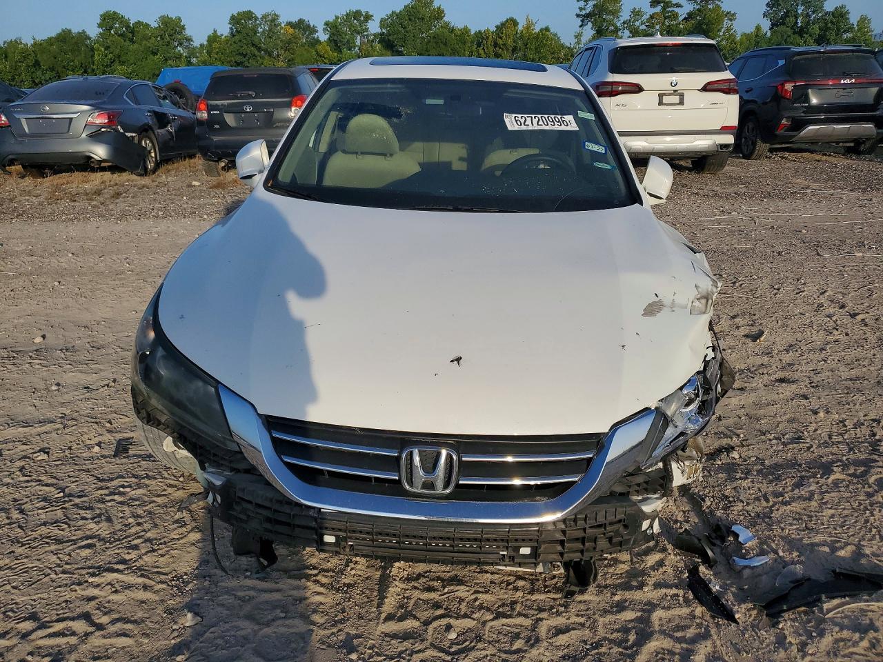 2015 Honda Accord Ex White vin: 1HGCR2F74FA058135
