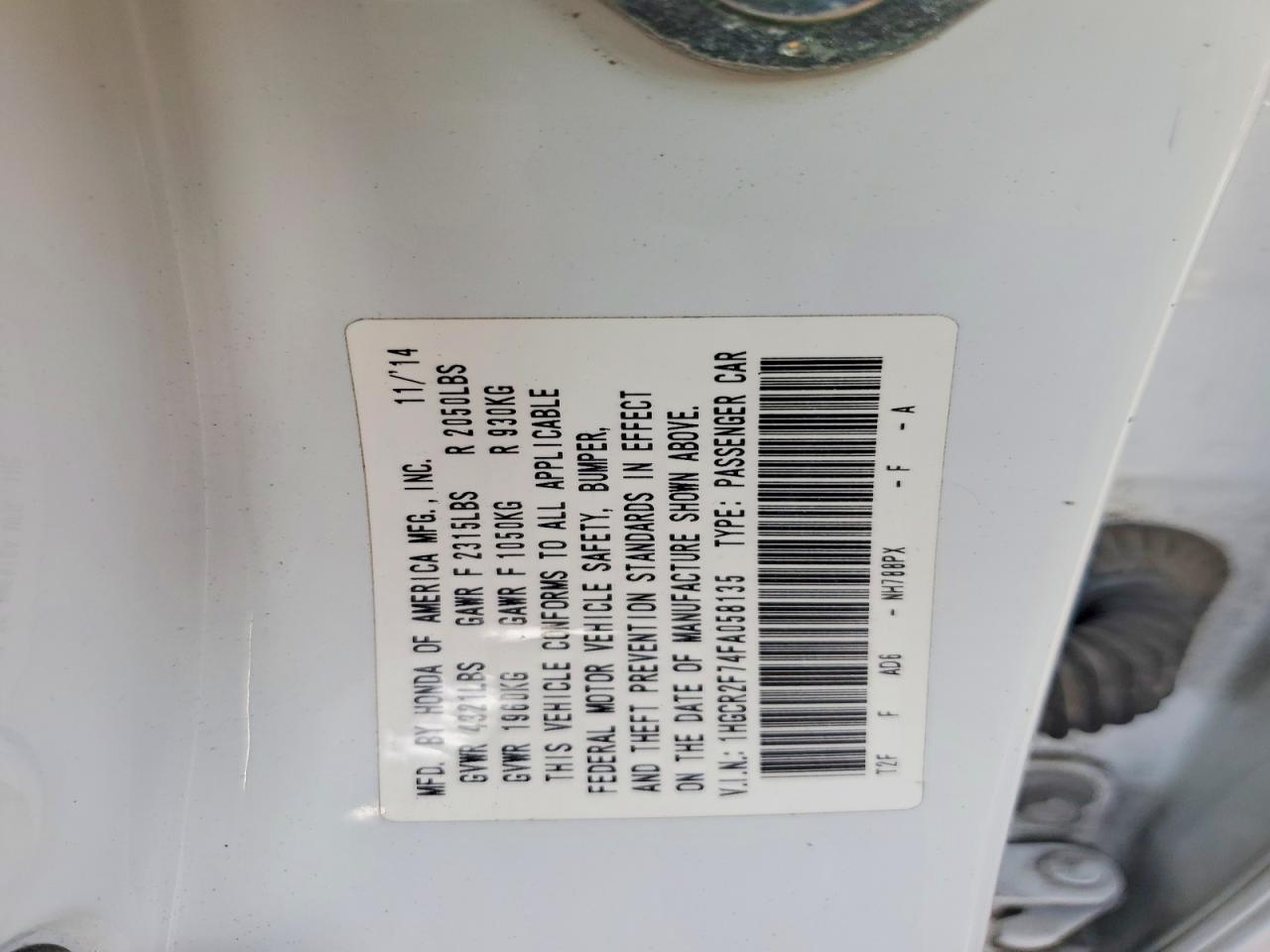 2015 Honda Accord Ex White vin: 1HGCR2F74FA058135
