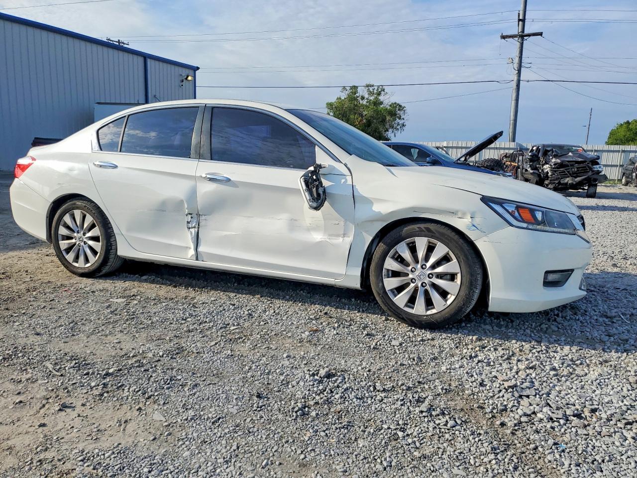 2015 Honda Accord Ex White vin: 1HGCR2F74FA062749