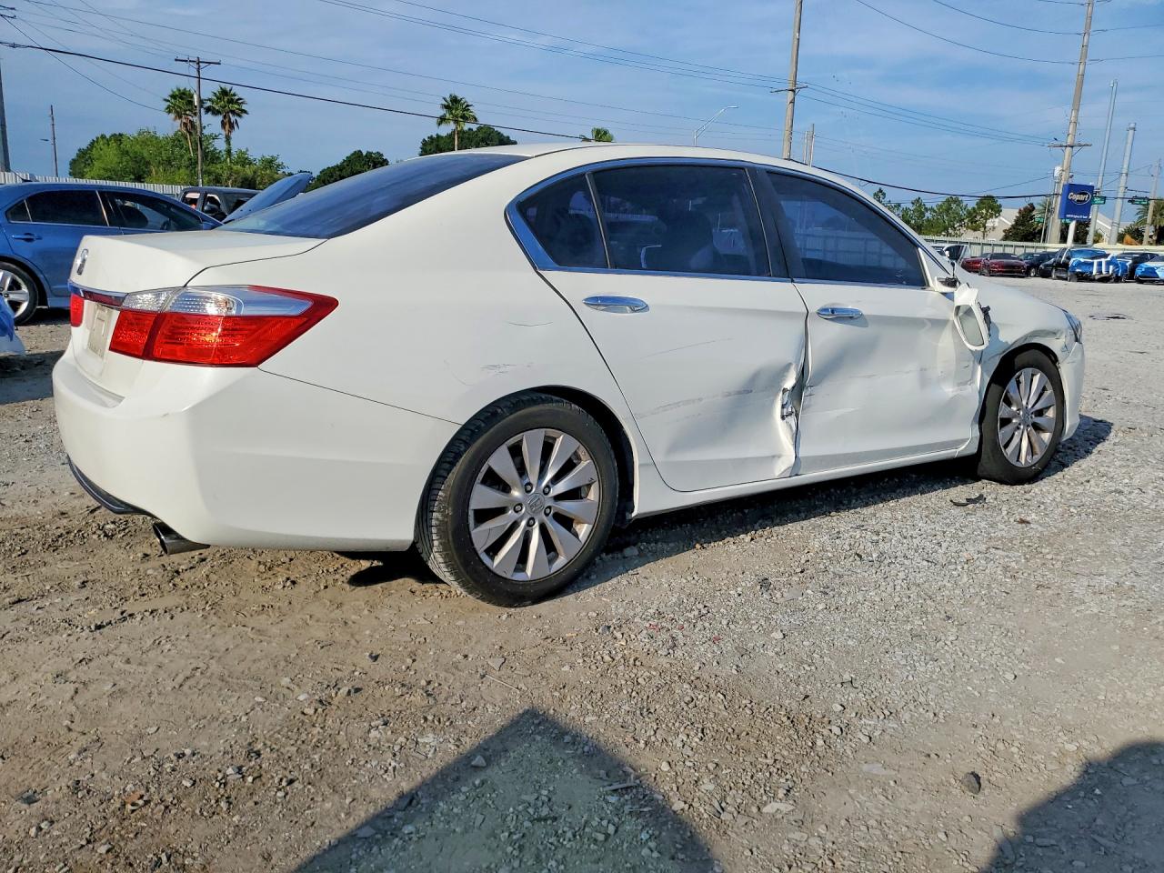 2015 Honda Accord Ex White vin: 1HGCR2F74FA062749