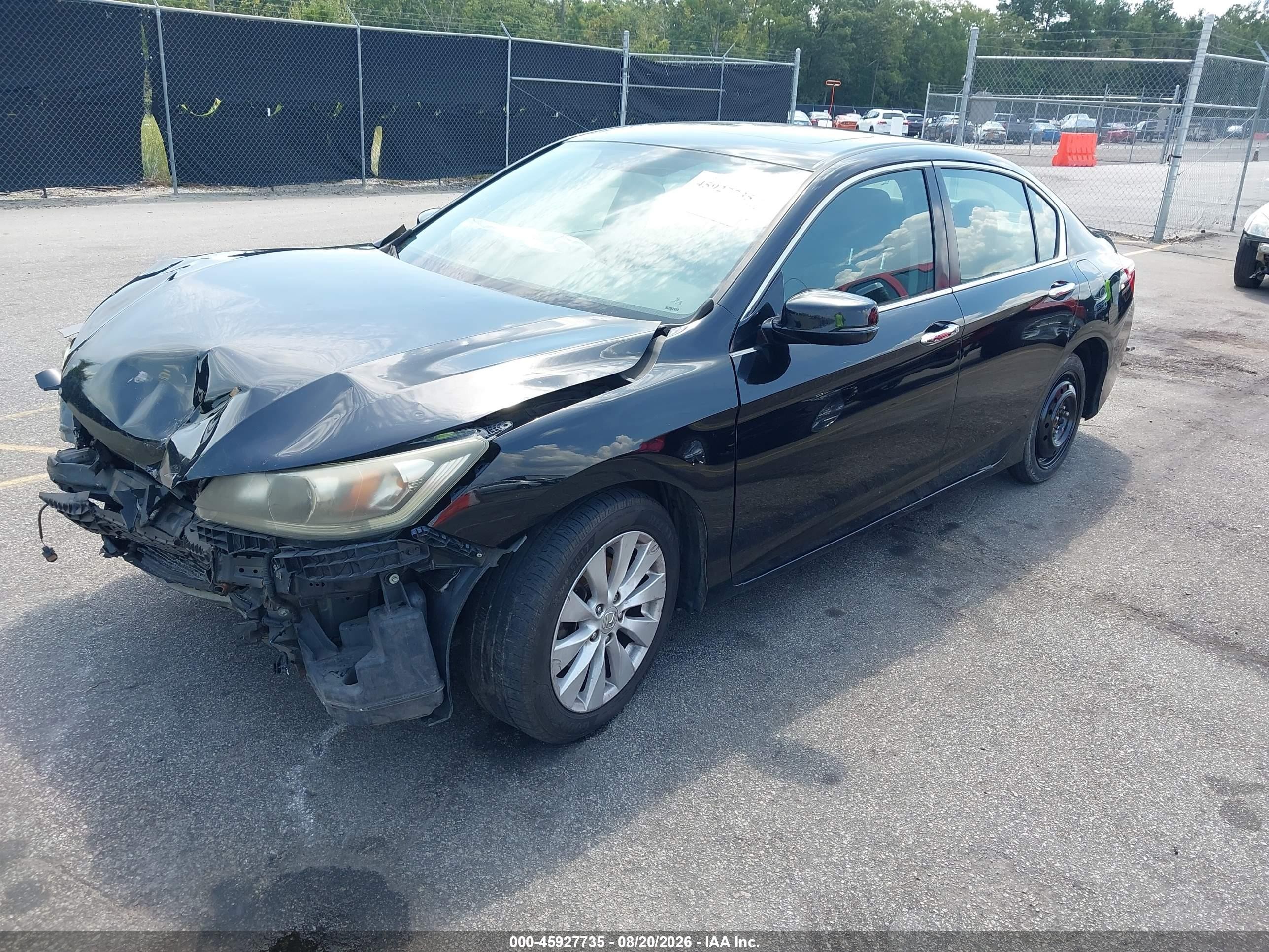 2015 Honda Accord Ex Черный vin: 1HGCR2F74FA128006