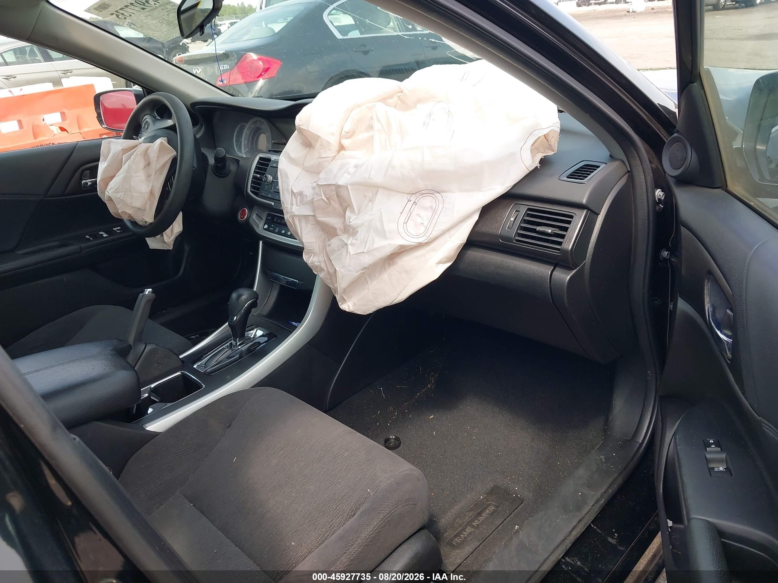 2015 Honda Accord Ex Черный vin: 1HGCR2F74FA128006