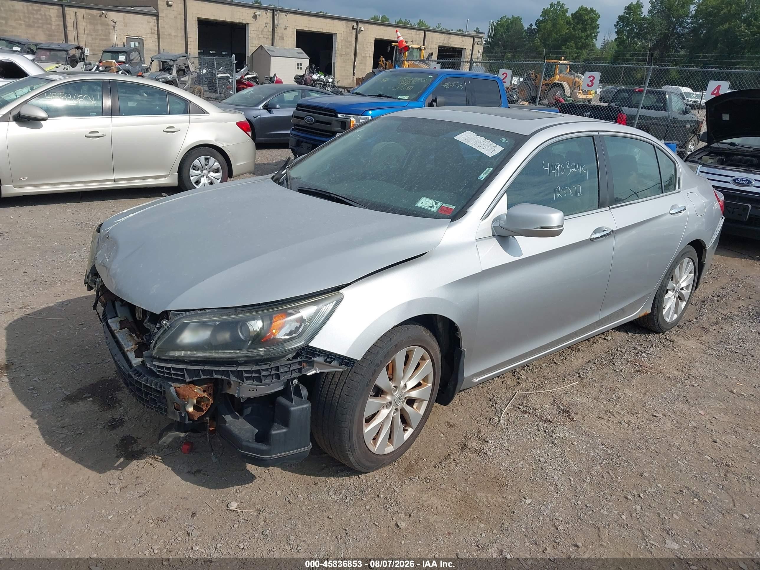 2015 Honda Accord Ex Silver vin: 1HGCR2F74FA183359