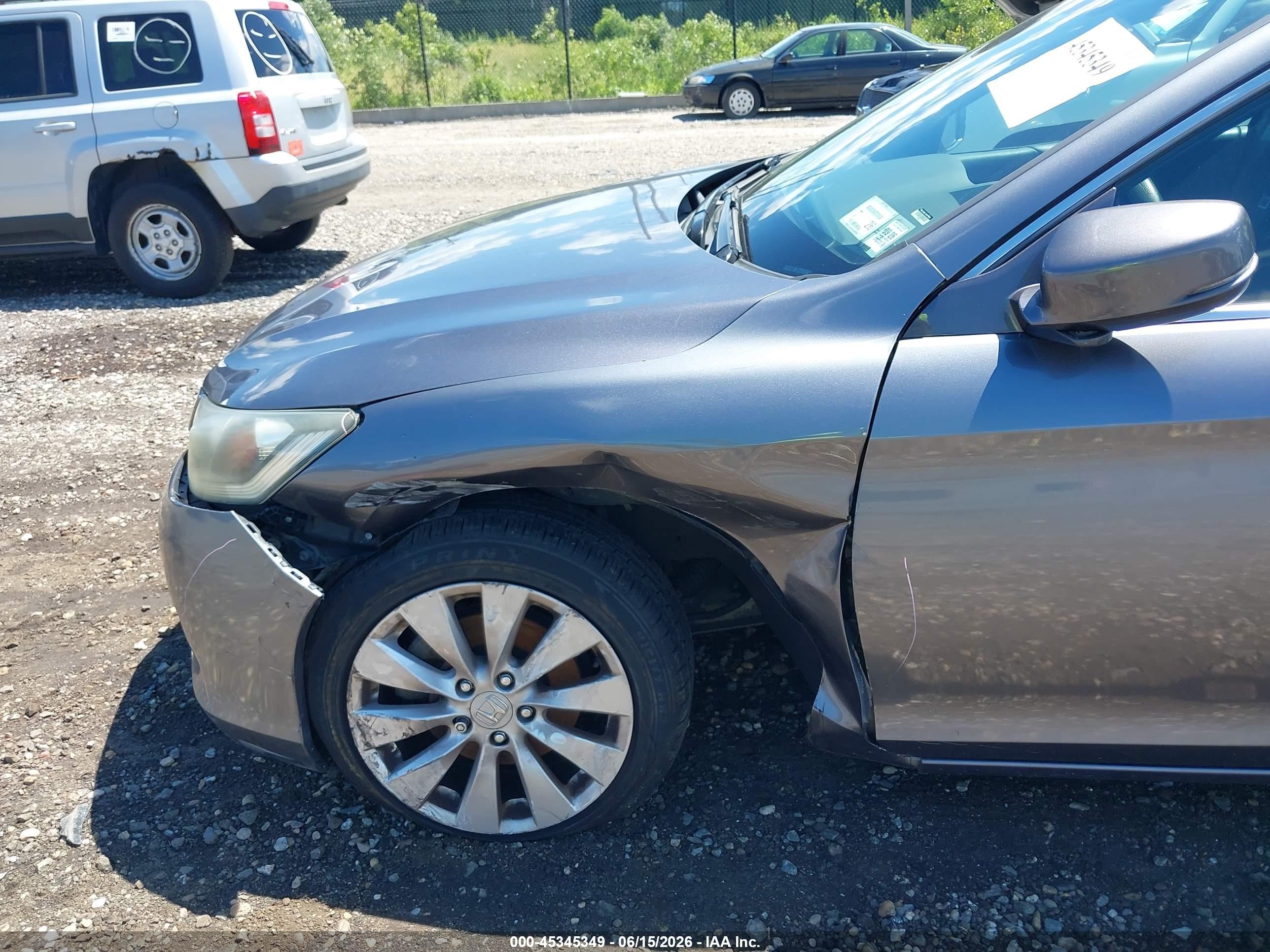 2015 Honda Accord Ex Gray vin: 1HGCR2F74FA203318