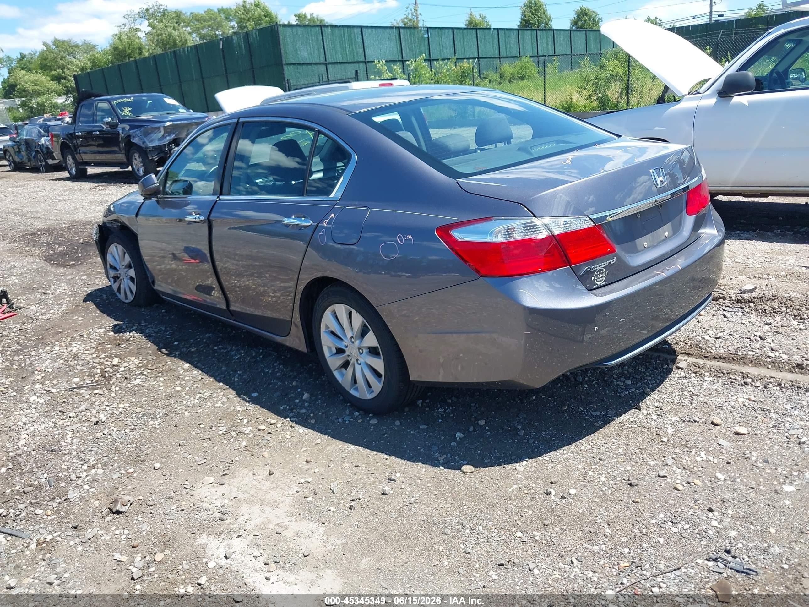 2015 Honda Accord Ex Gray vin: 1HGCR2F74FA203318