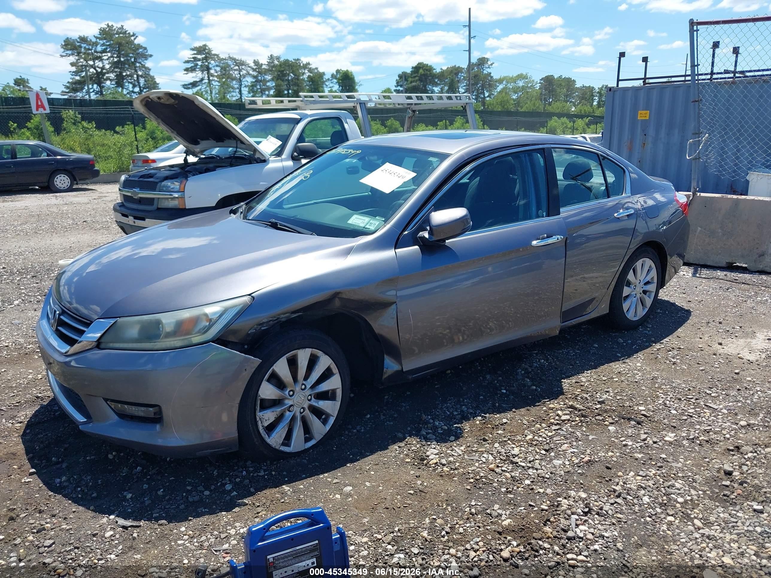 2015 Honda Accord Ex Gray vin: 1HGCR2F74FA203318