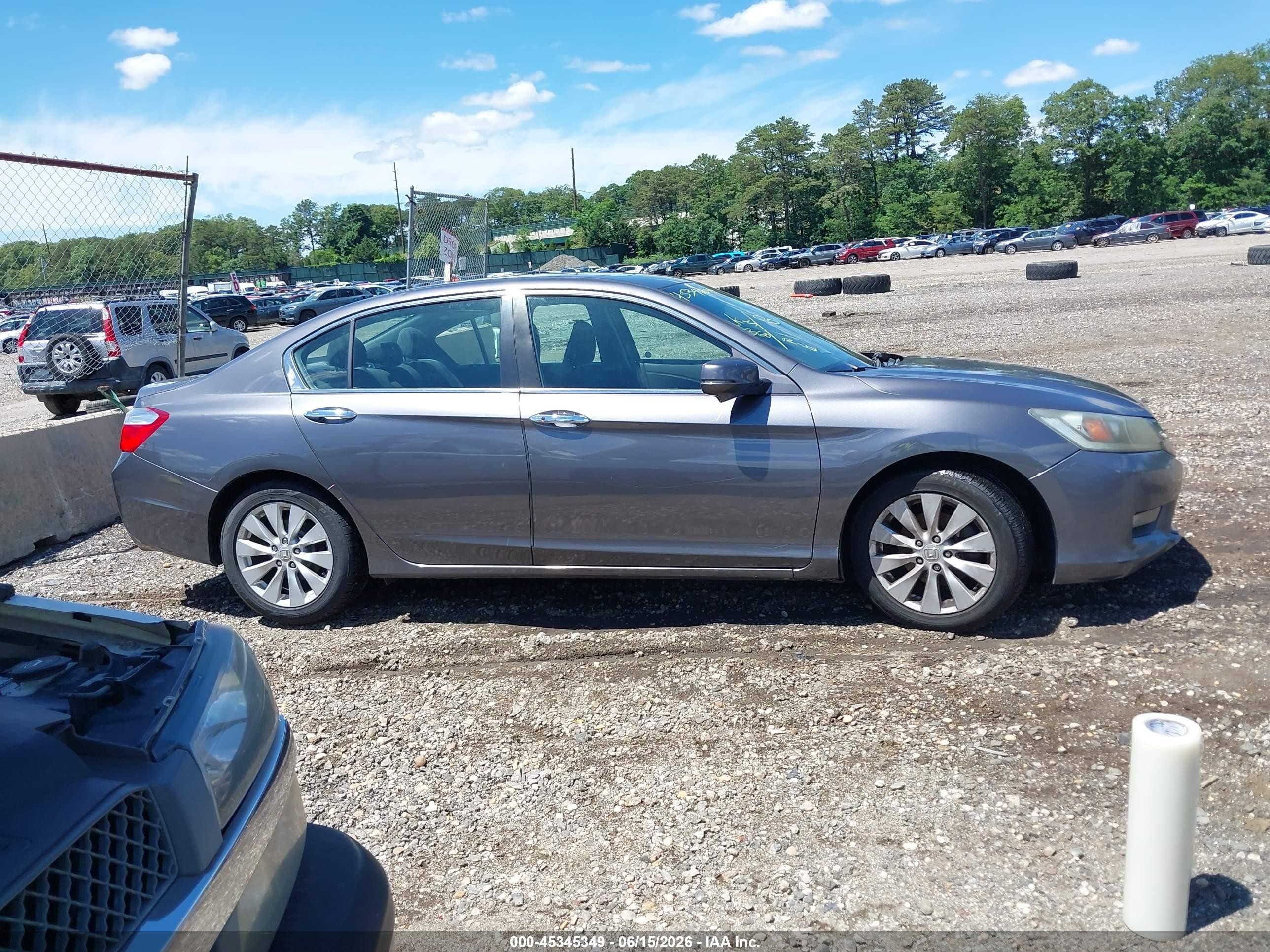 2015 Honda Accord Ex Gray vin: 1HGCR2F74FA203318