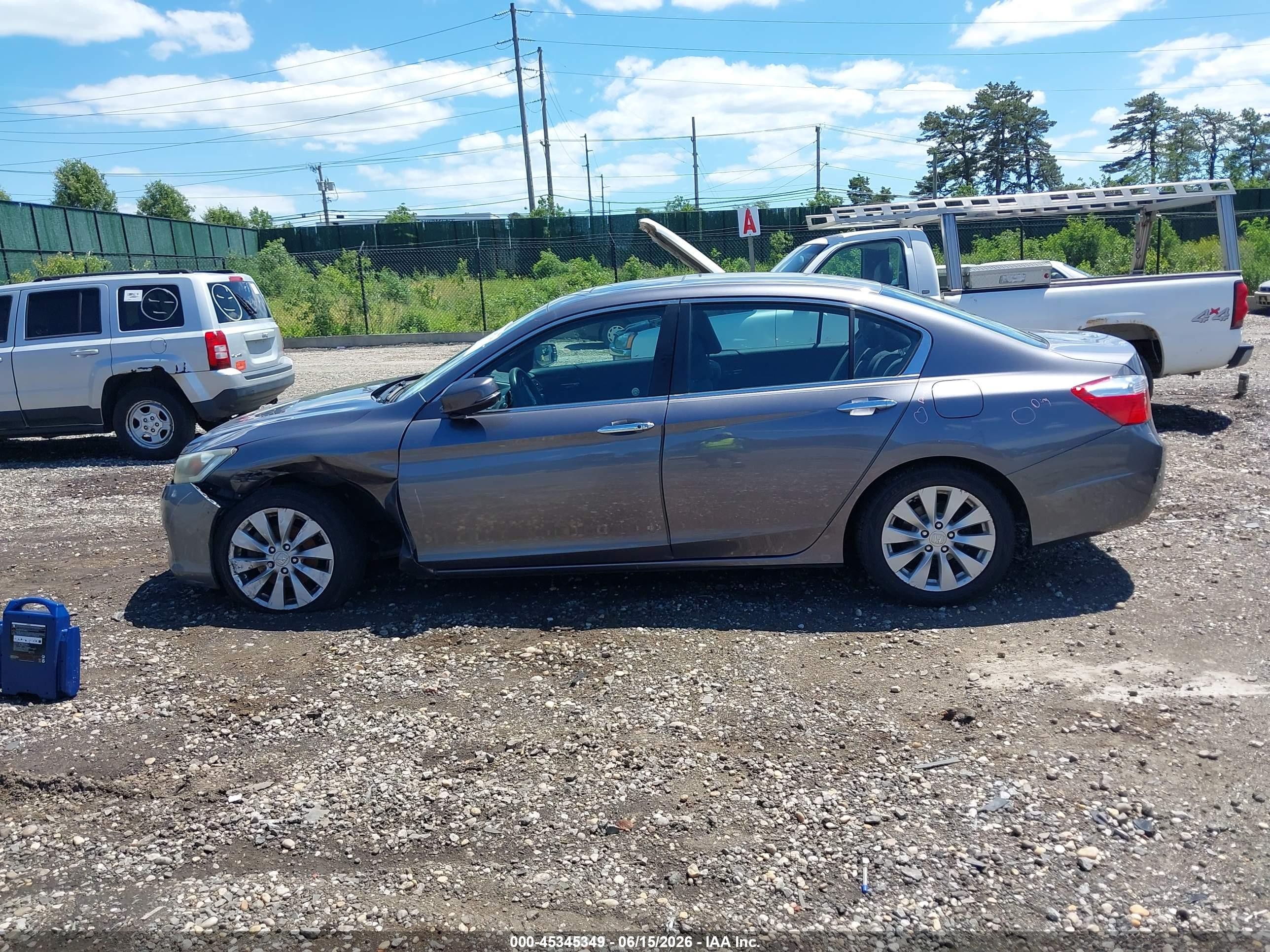 2015 Honda Accord Ex Gray vin: 1HGCR2F74FA203318