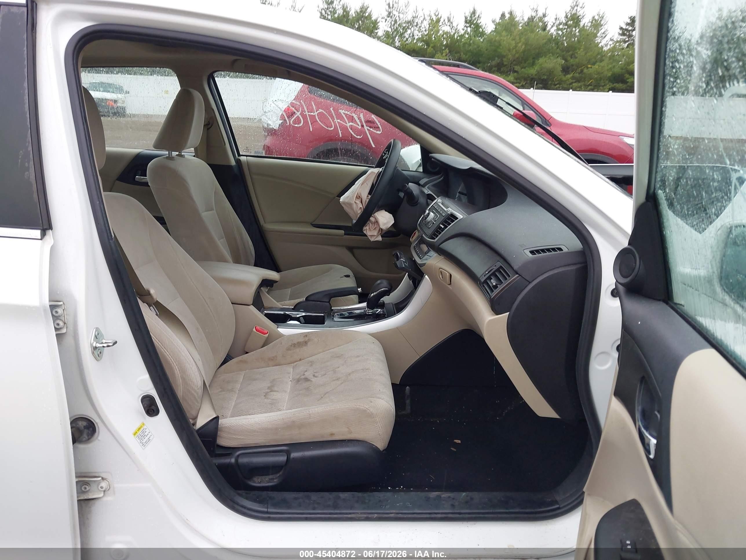 2015 Honda Accord Ex White vin: 1HGCR2F74FA206090