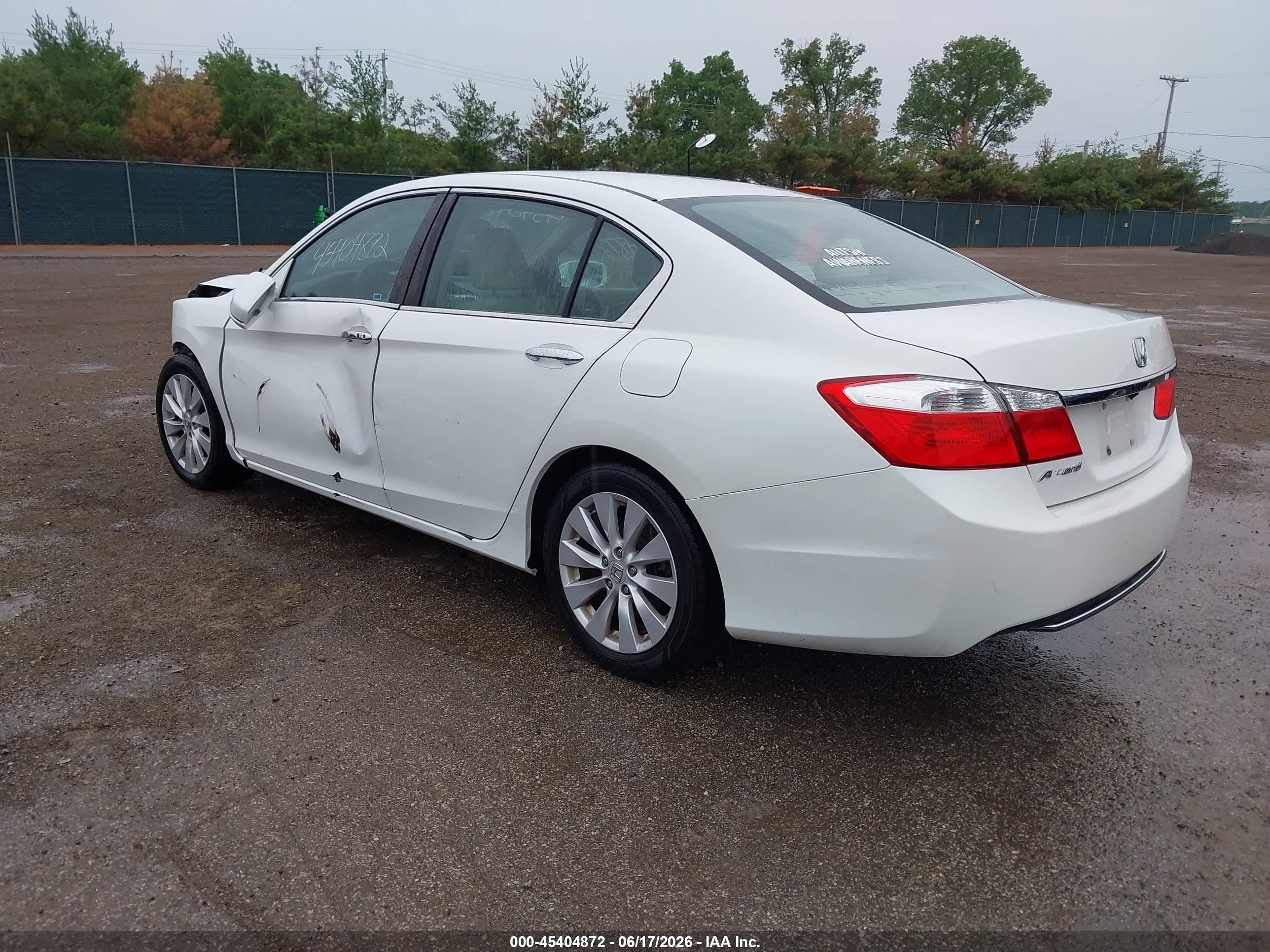 2015 Honda Accord Ex White vin: 1HGCR2F74FA206090