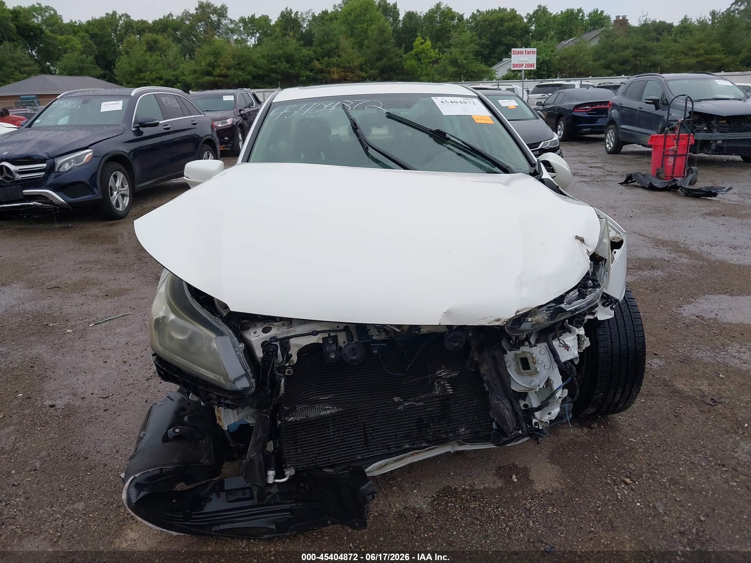 2015 Honda Accord Ex White vin: 1HGCR2F74FA206090