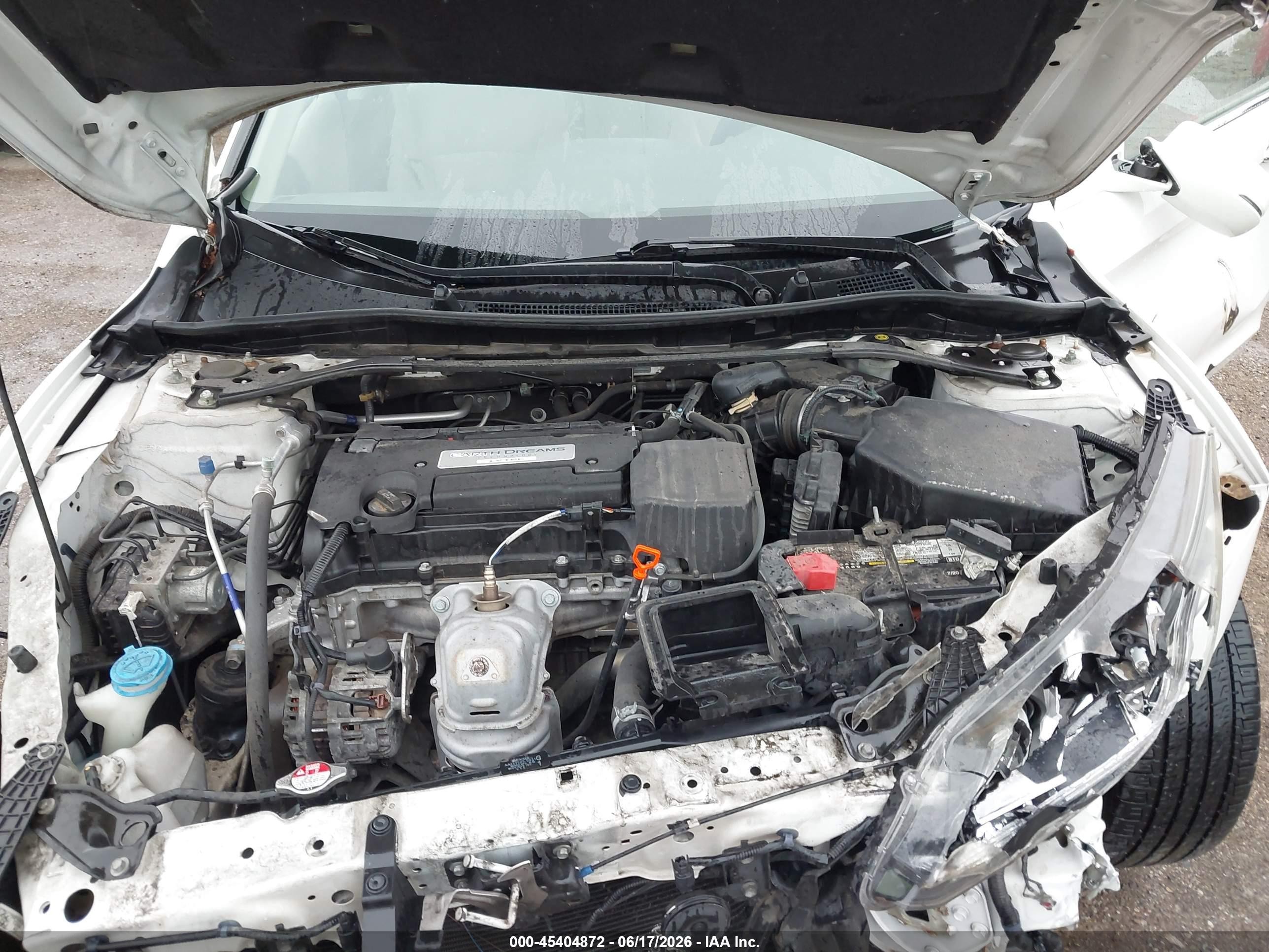 2015 Honda Accord Ex White vin: 1HGCR2F74FA206090