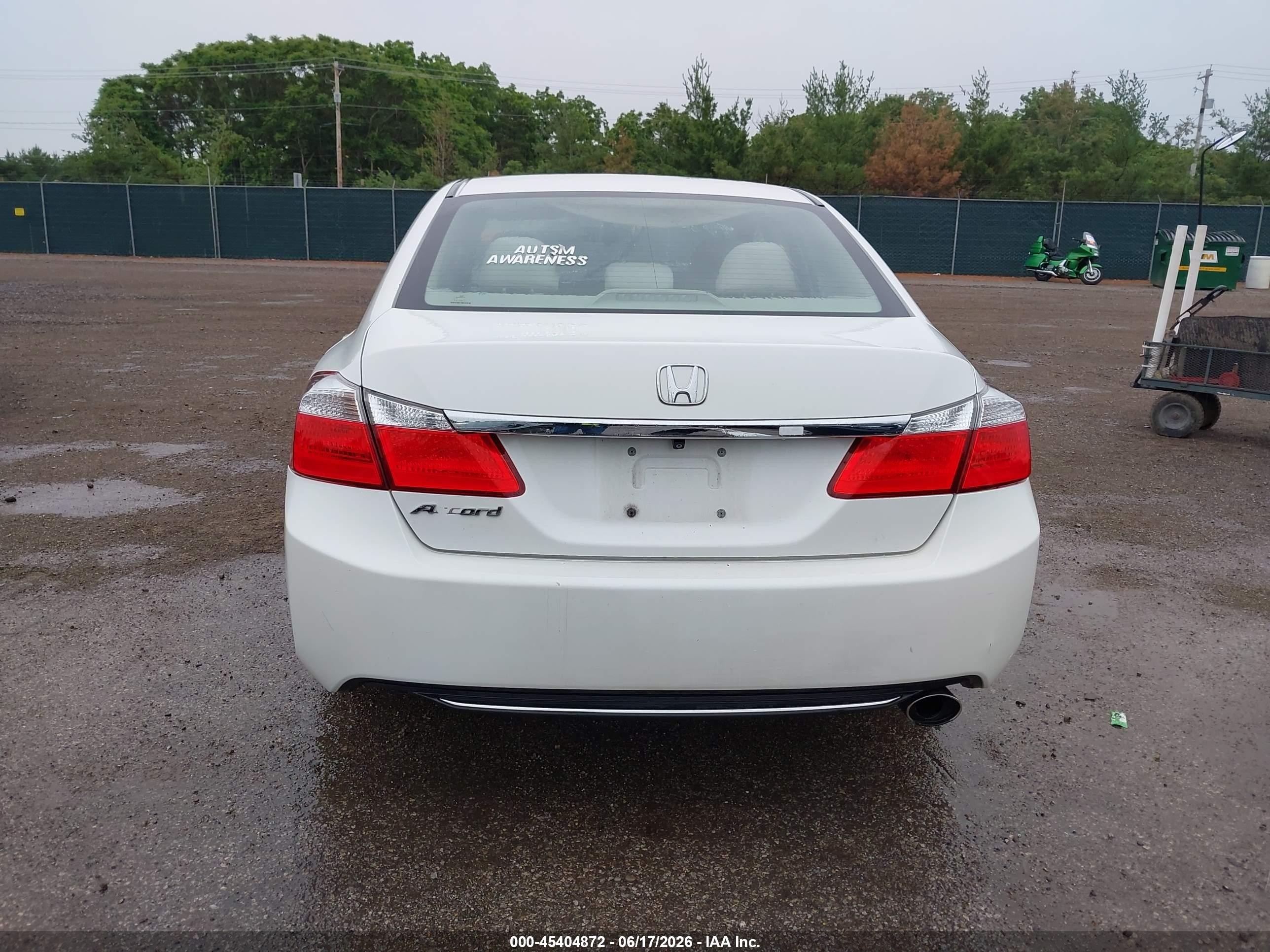 2015 Honda Accord Ex White vin: 1HGCR2F74FA206090